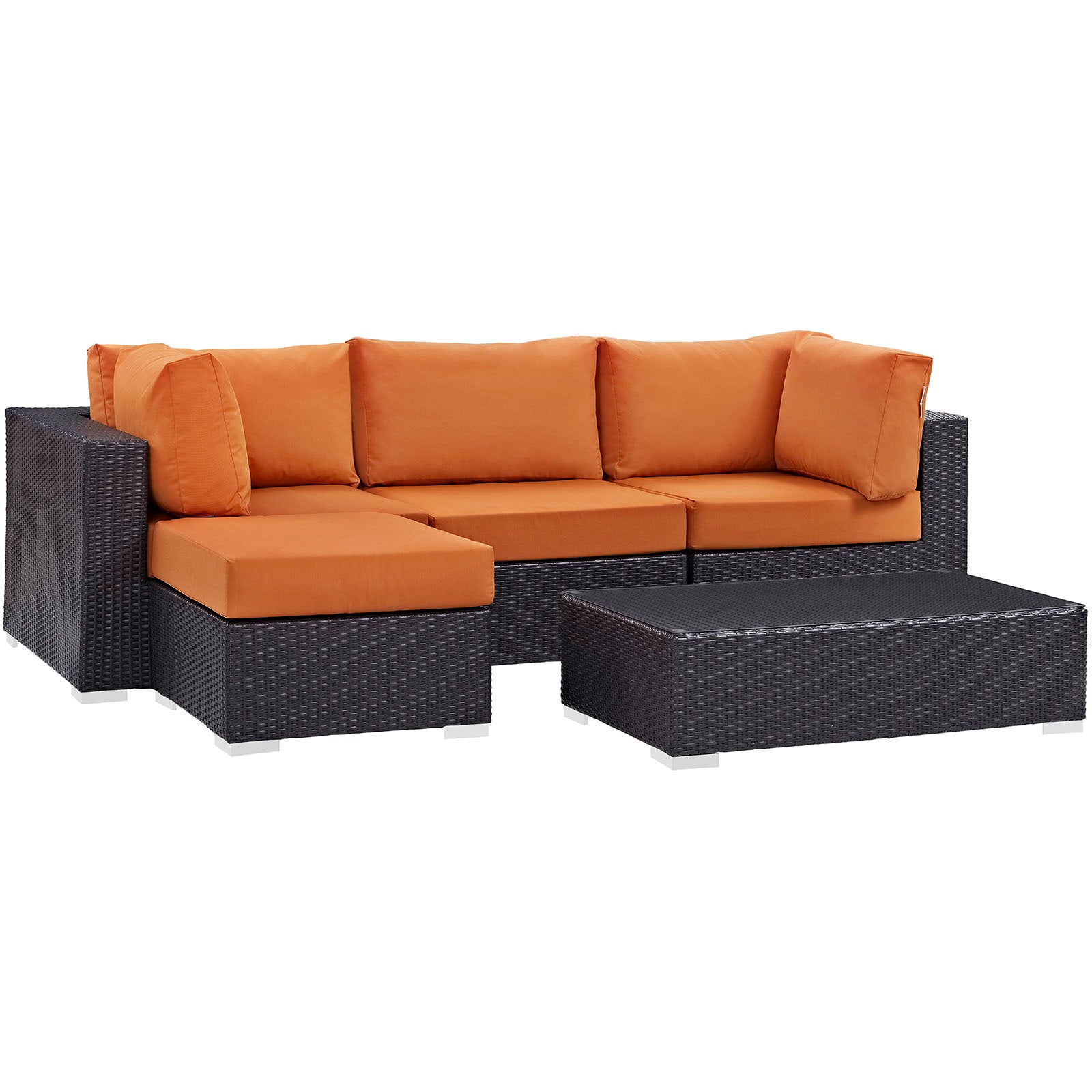 Convene 5 Piece Outdoor Patio Sectional Set