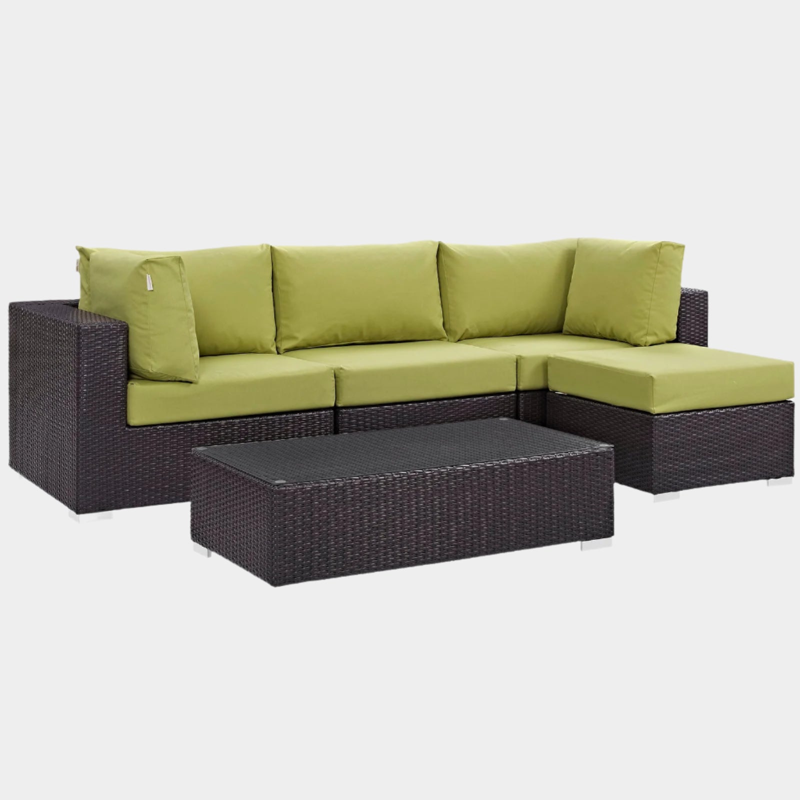 Convene 5 Piece Outdoor Patio Sectional Set