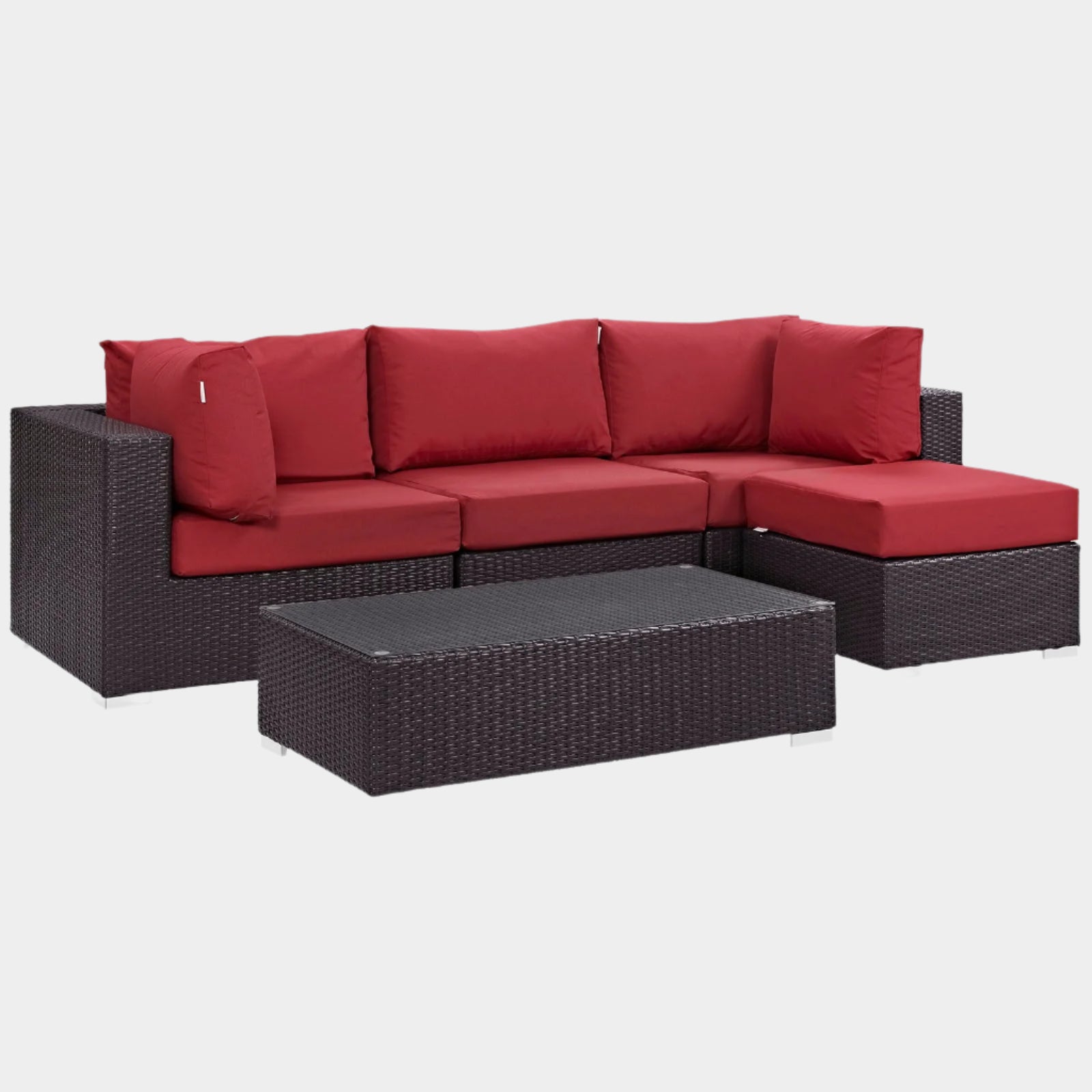 Convene 5 Piece Outdoor Patio Sectional Set