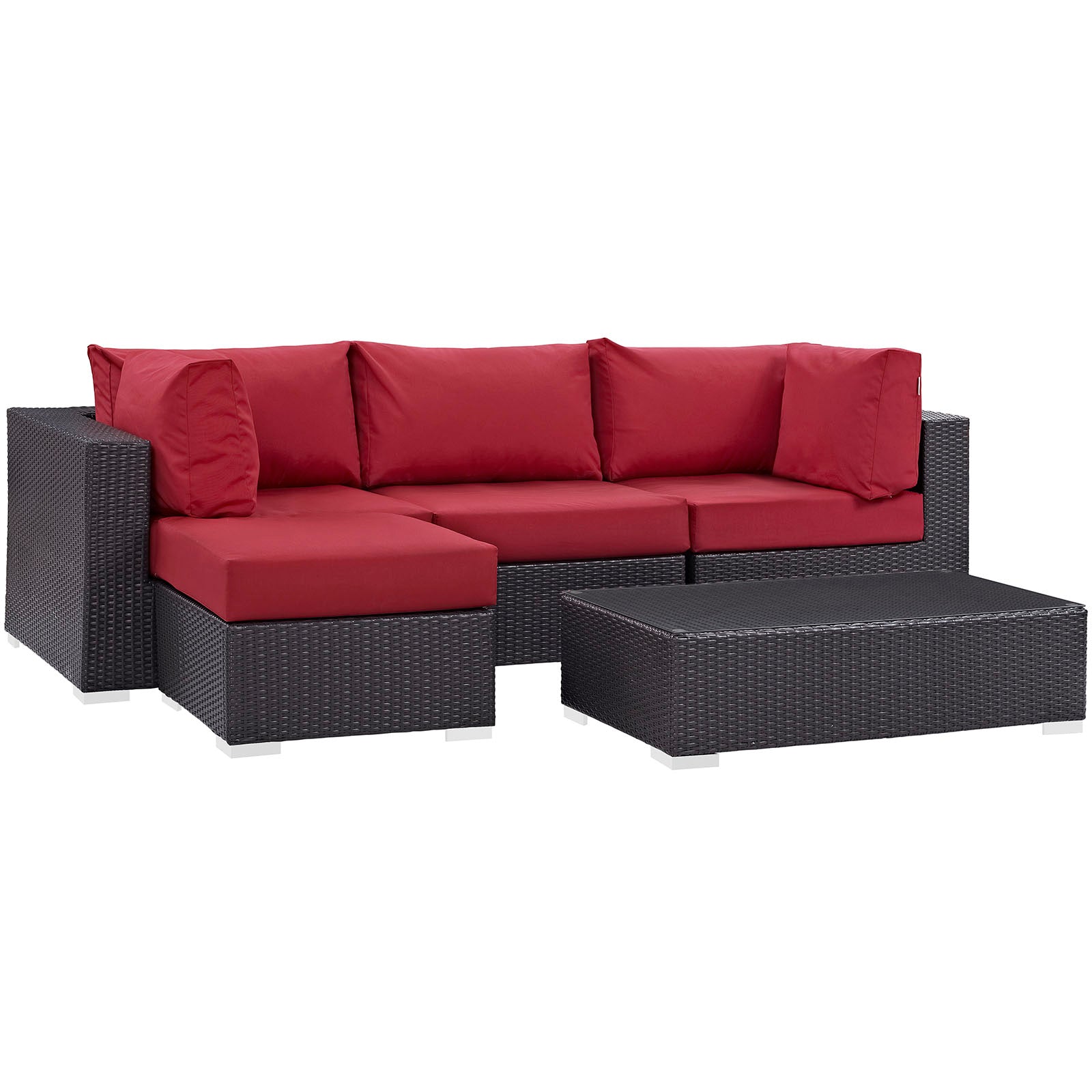 Convene 5 Piece Outdoor Patio Sectional Set