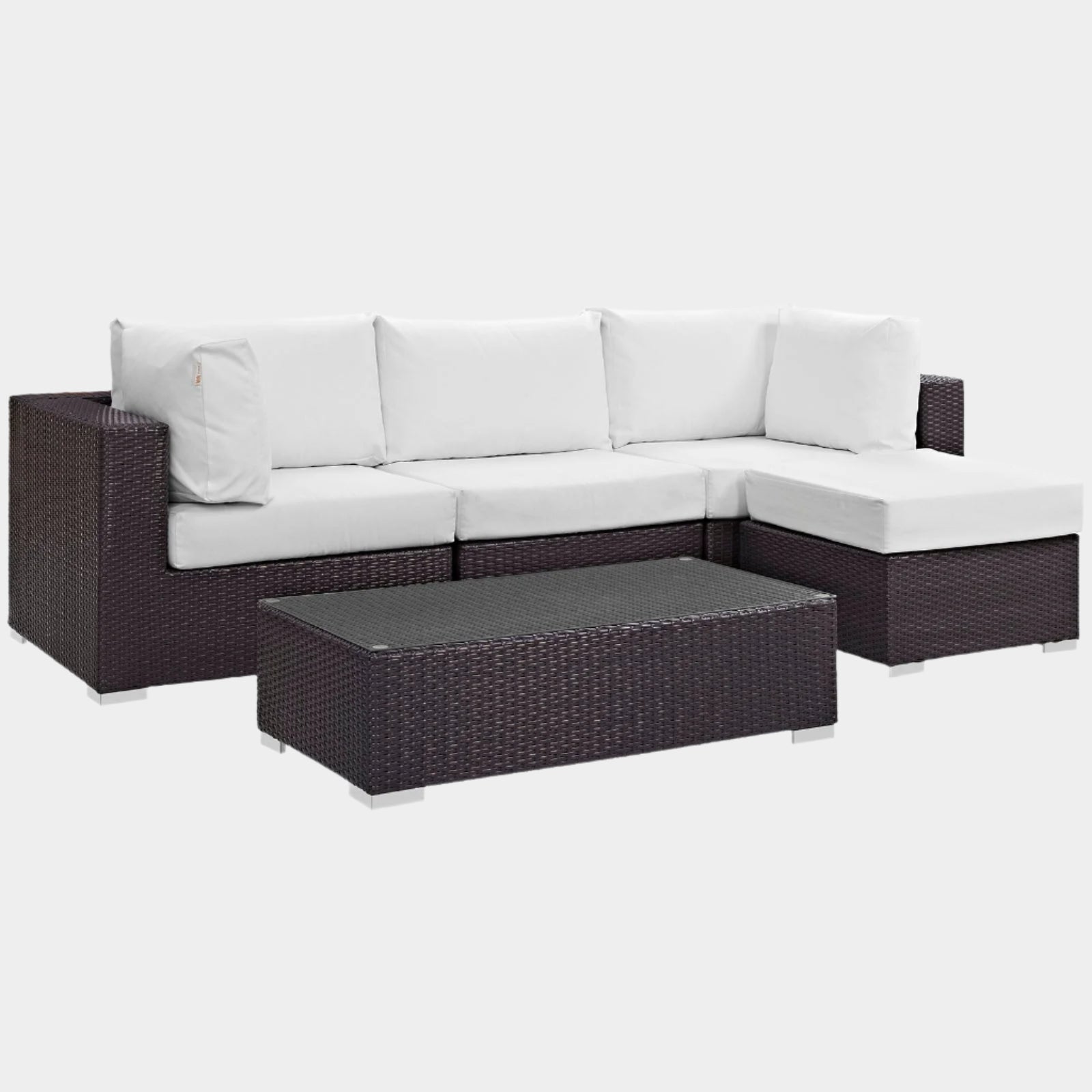 Convene 5 Piece Outdoor Patio Sectional Set