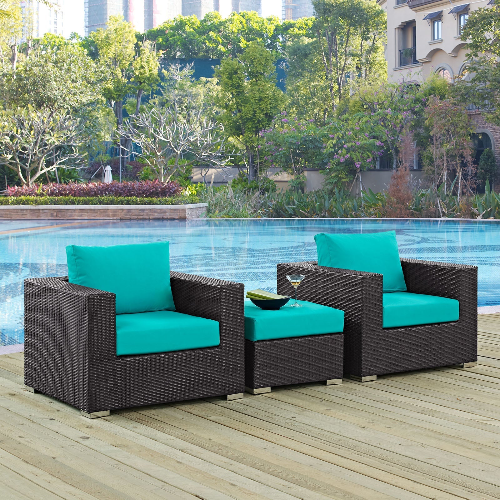 Convene 3 Piece Outdoor Patio Sofa Set