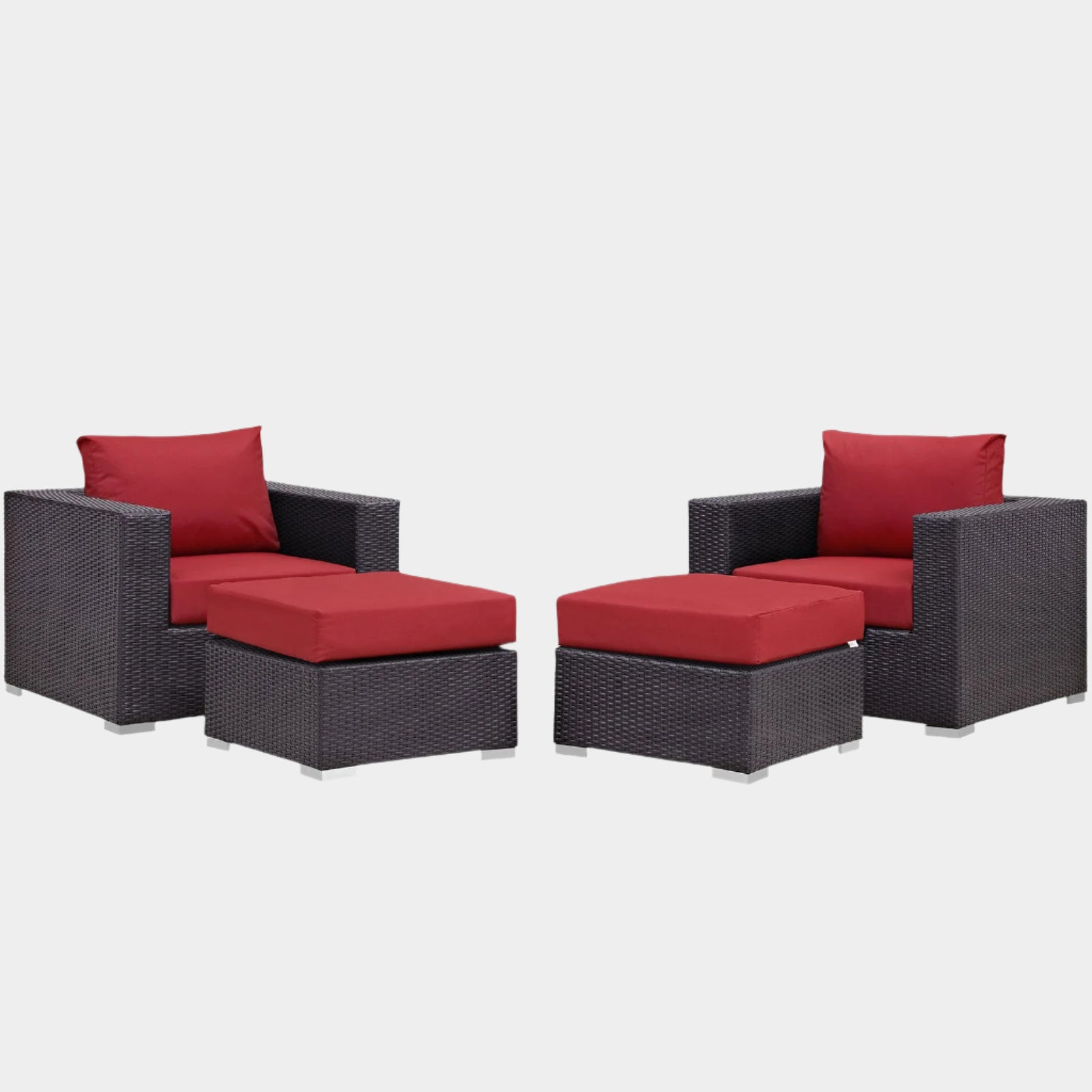 Convene 4 Piece Outdoor Patio Sectional Set