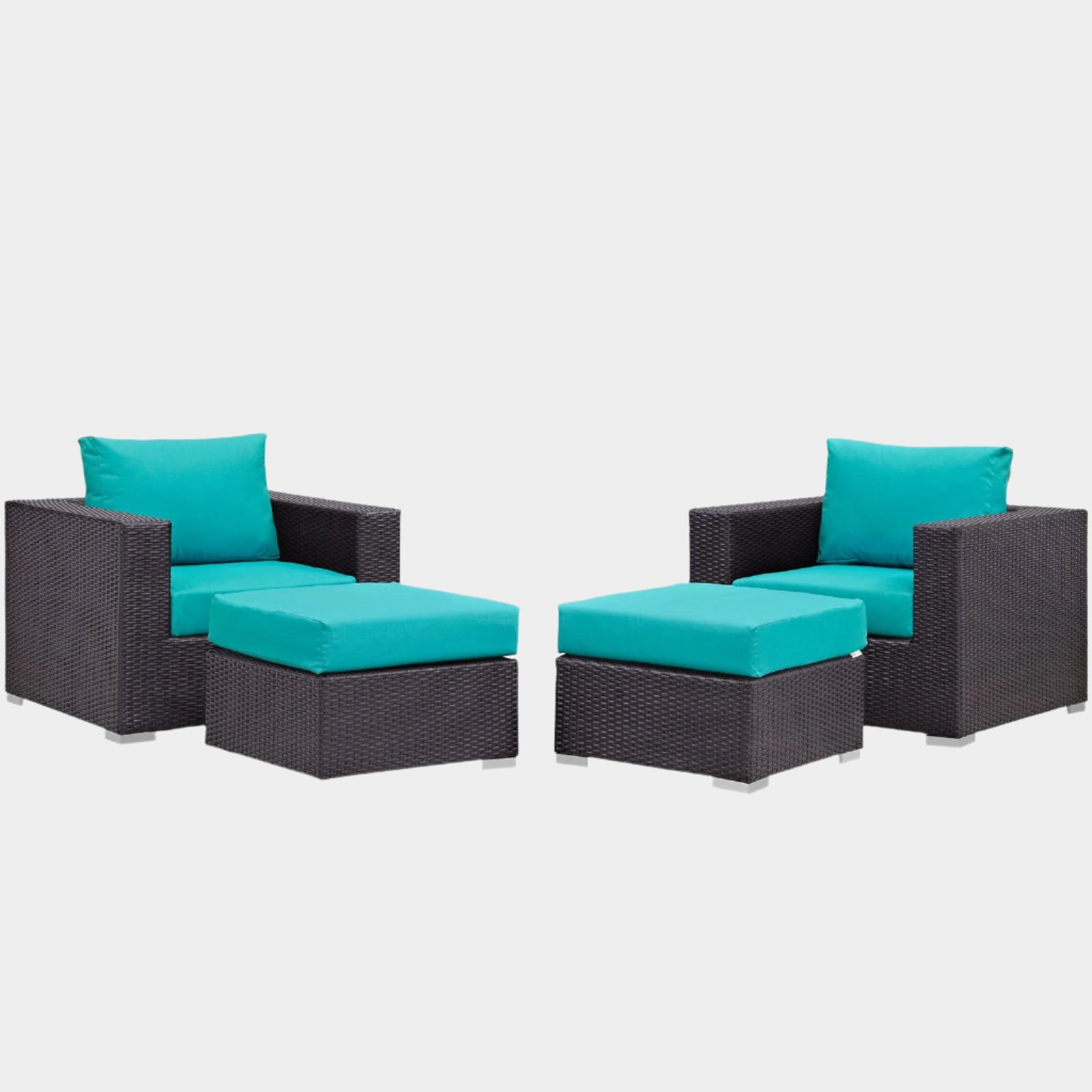 Convene 4 Piece Outdoor Patio Sectional Set