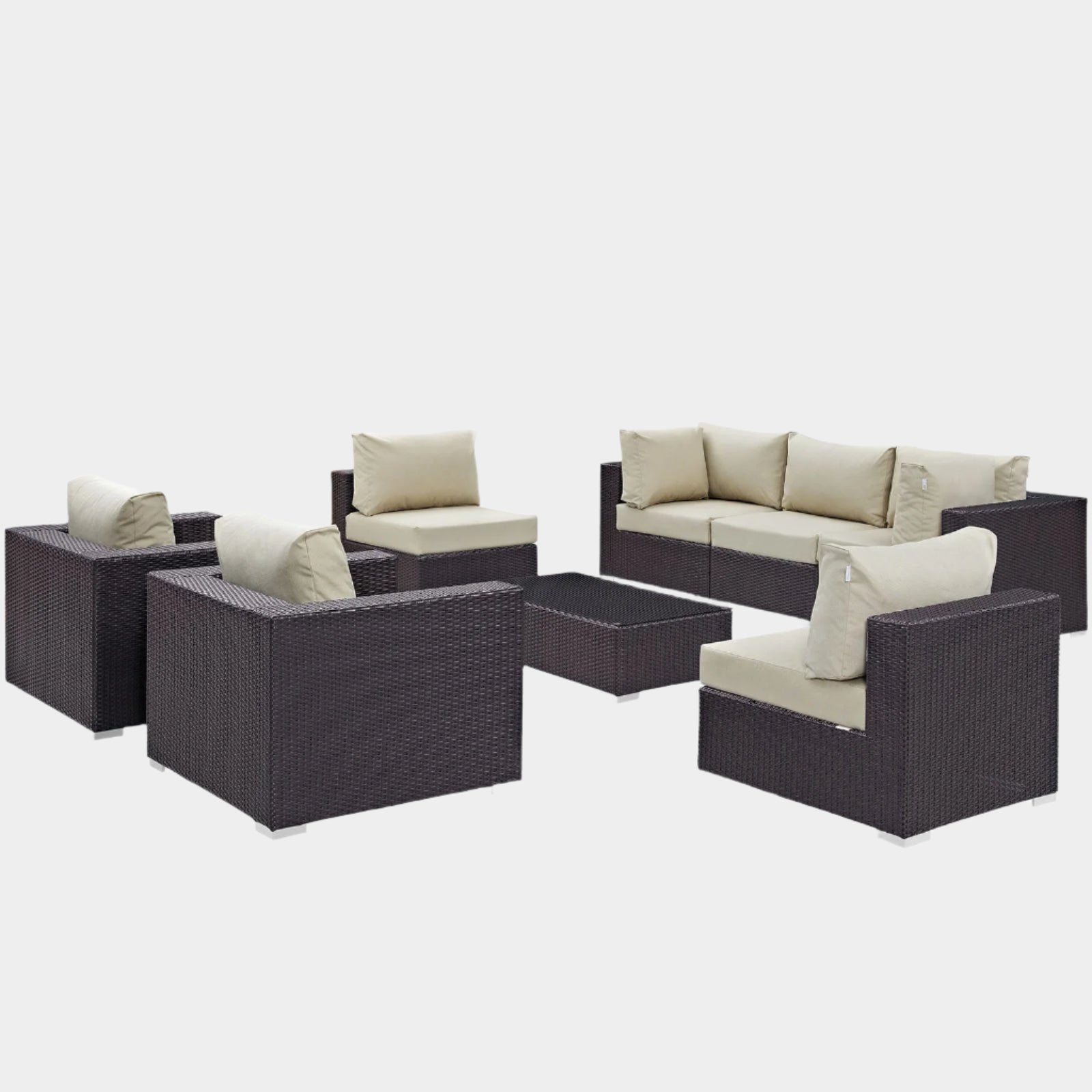 Convene 8 Piece Outdoor Patio Sectional Set