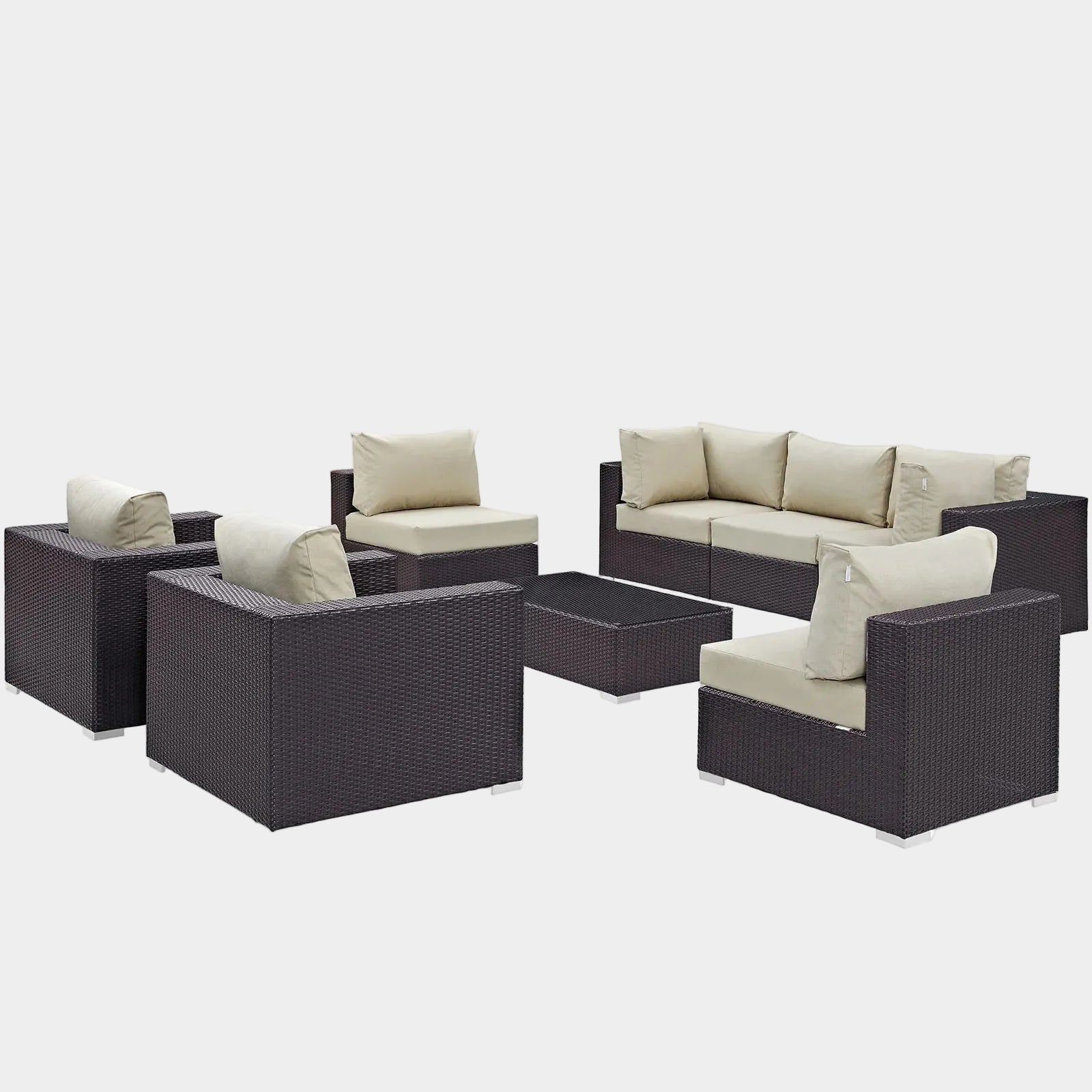 Convene 8 Piece Outdoor Patio Sectional Set