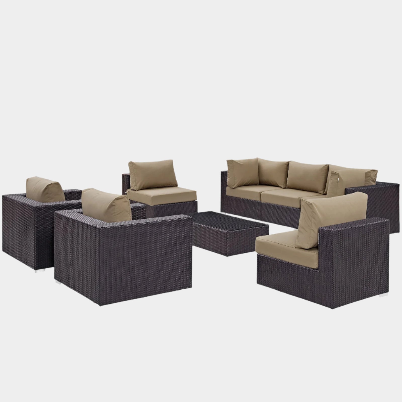 Convene 8 Piece Outdoor Patio Sectional Set