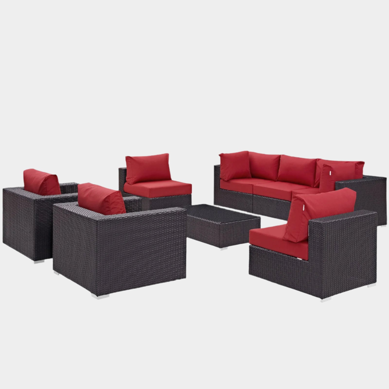 Convene 8 Piece Outdoor Patio Sectional Set