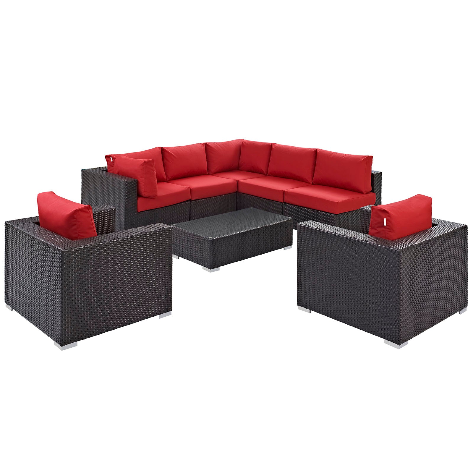 Convene 8 Piece Outdoor Patio Sectional Set