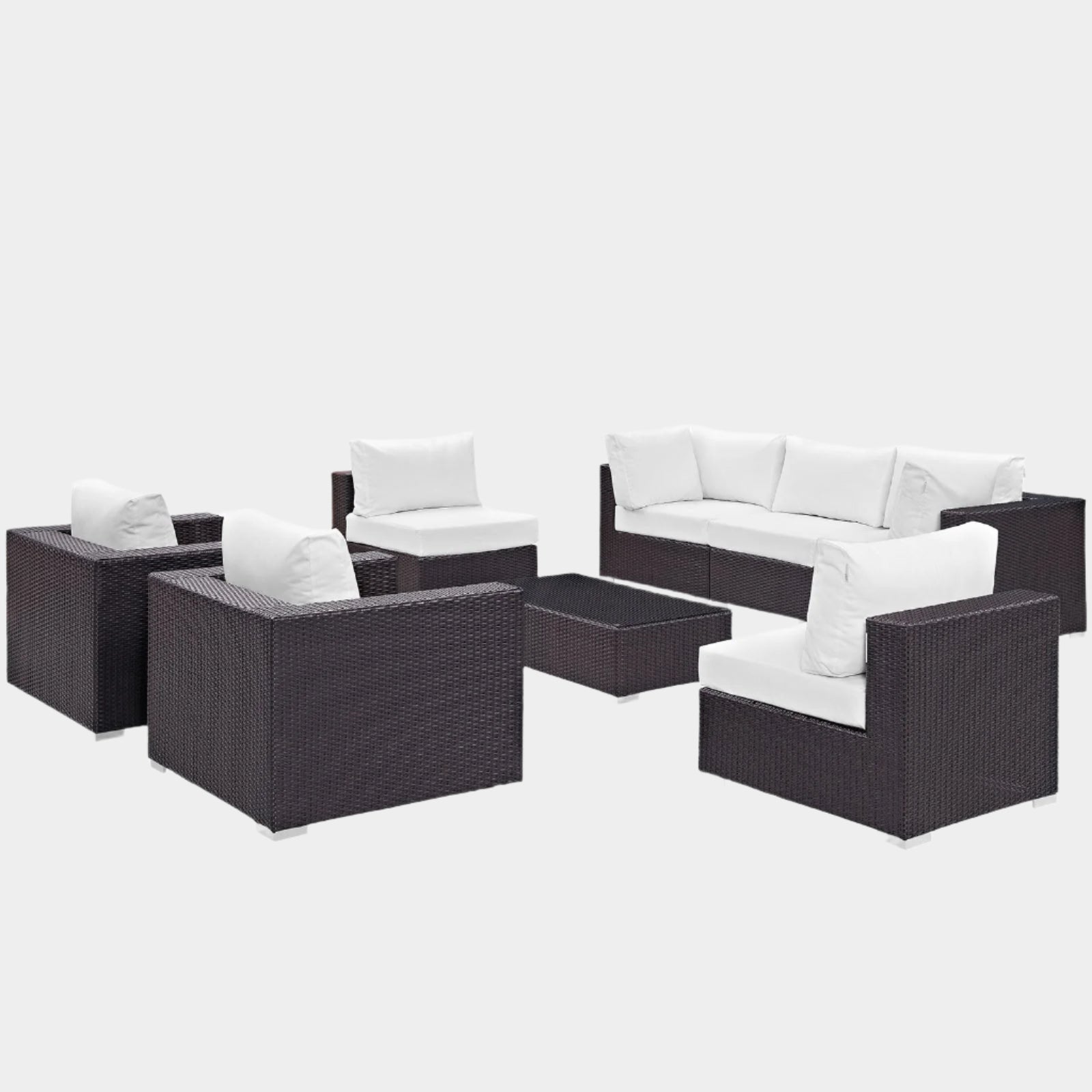 Convene 8 Piece Outdoor Patio Sectional Set