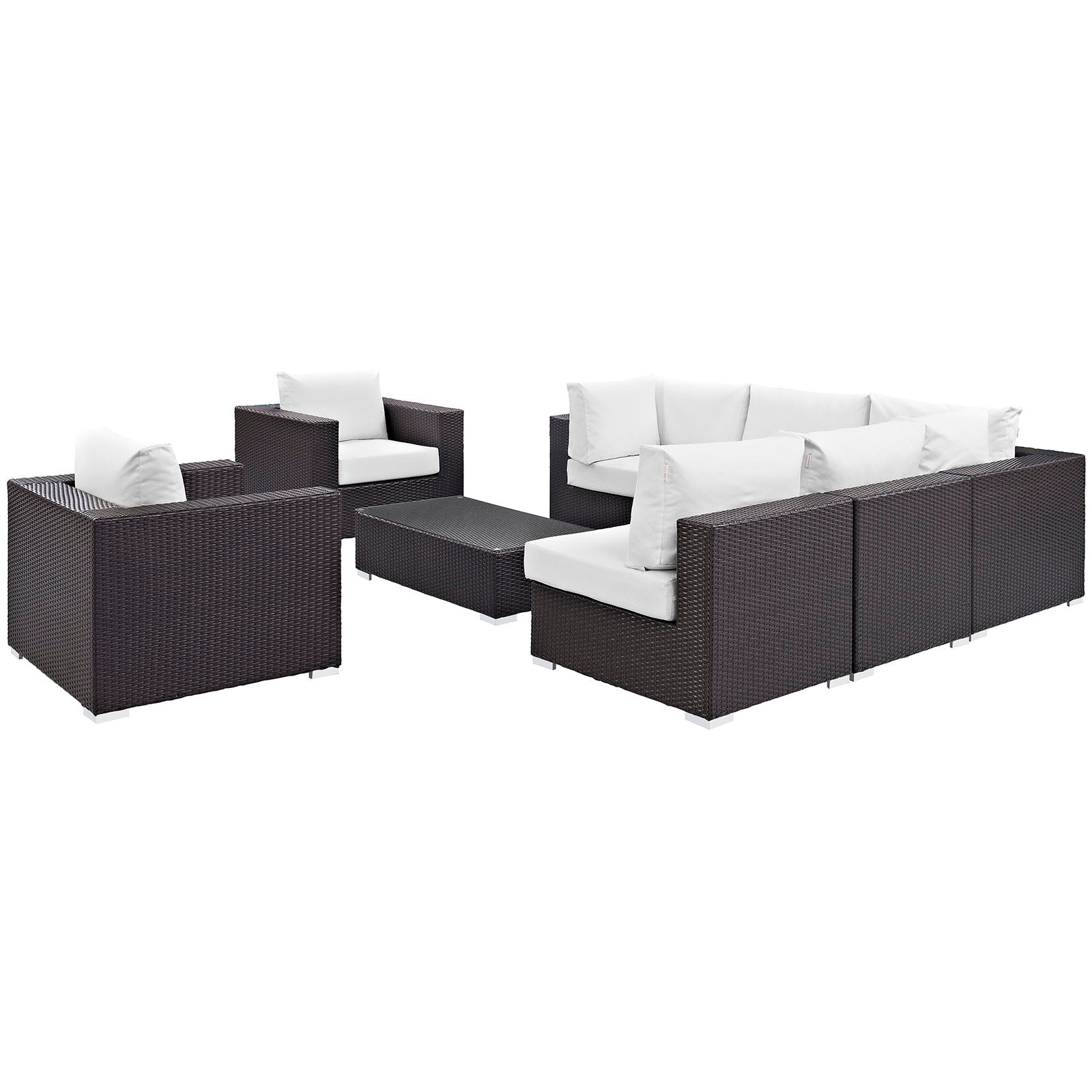 Convene 8 Piece Outdoor Patio Sectional Set