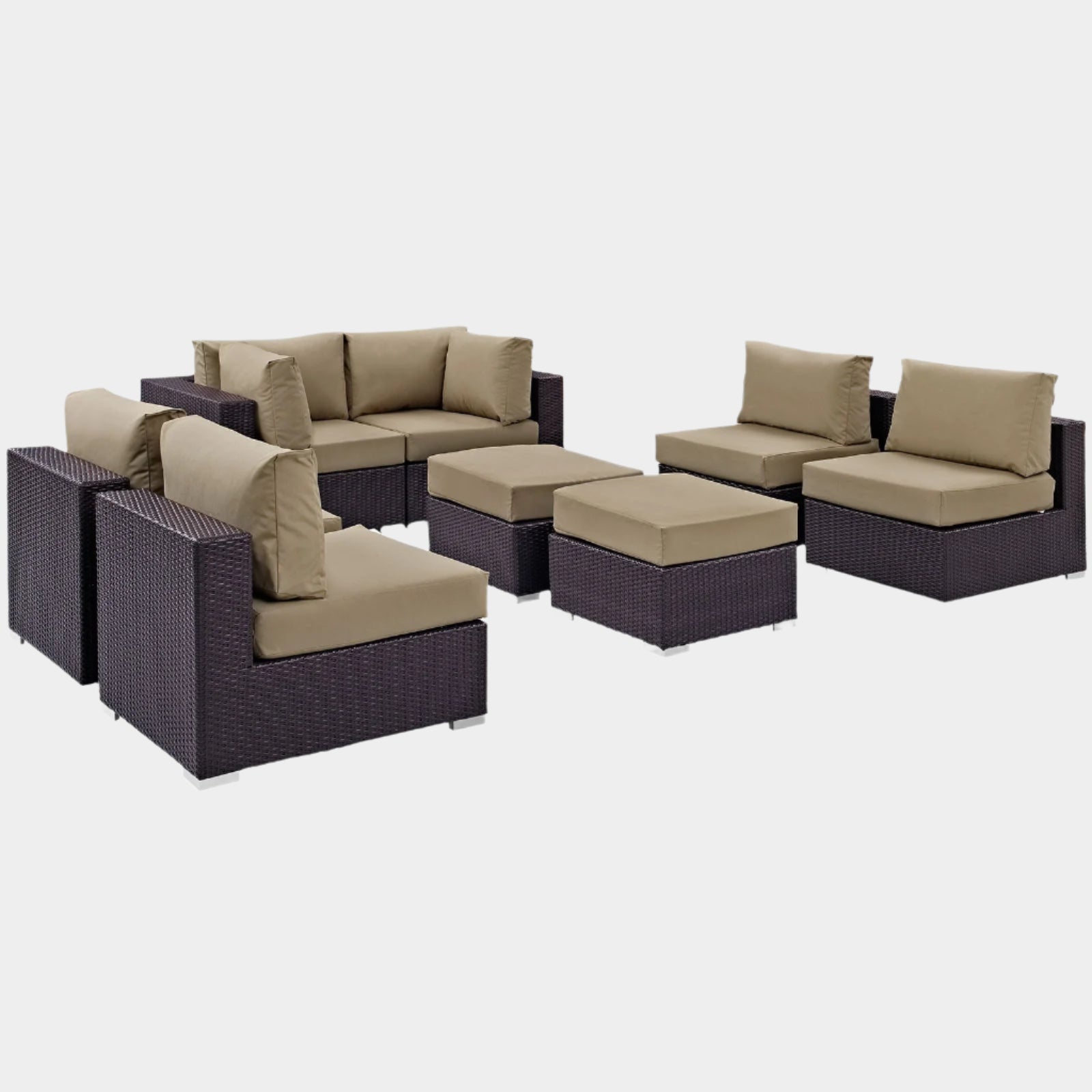 Convene 8 Piece Outdoor Patio Sectional Set