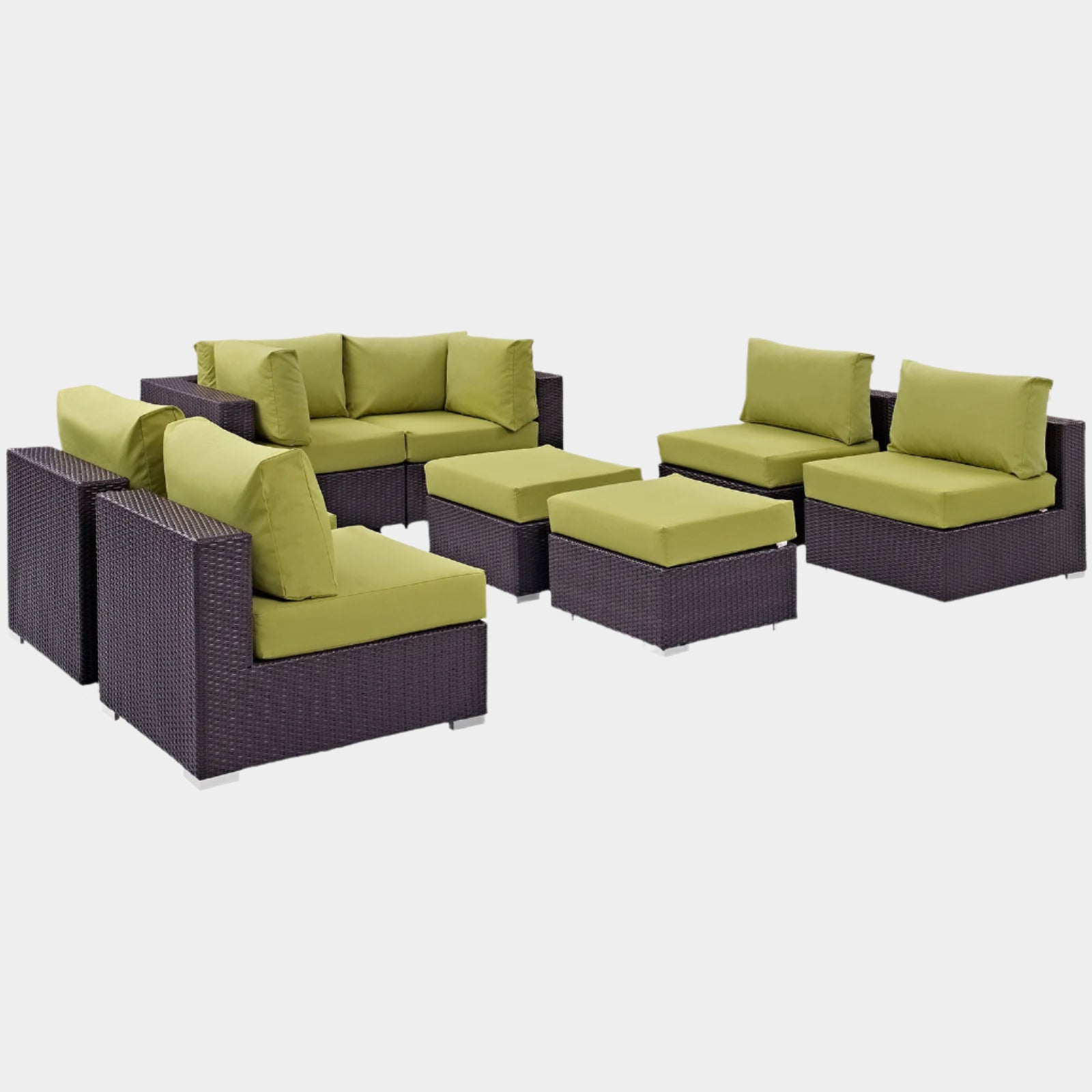 Convene 8 Piece Outdoor Patio Sectional Set