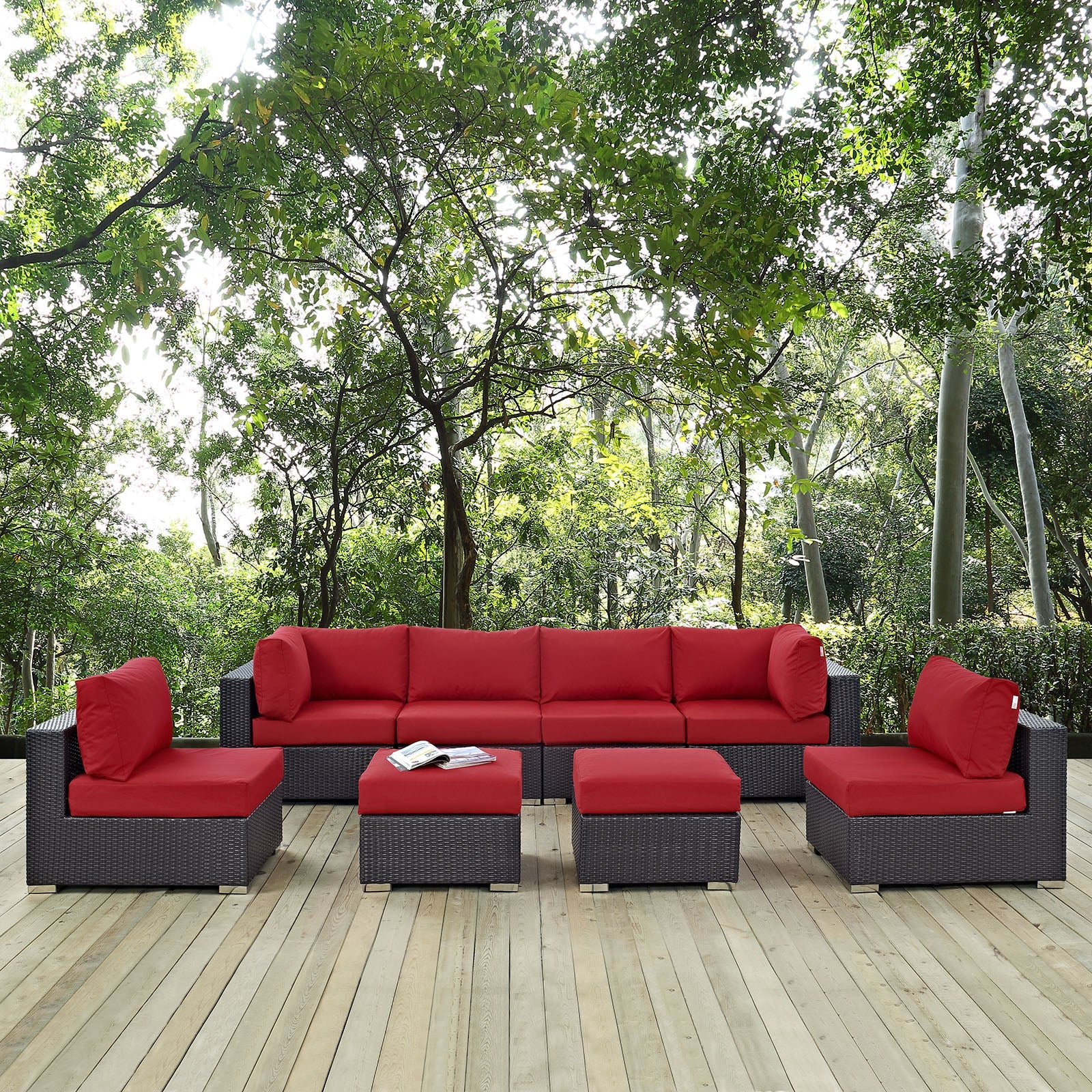 Convene 8 Piece Outdoor Patio Sectional Set