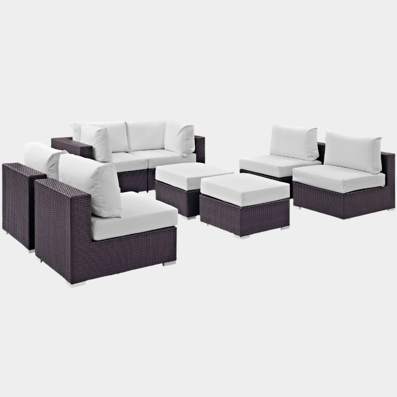 Convene 8 Piece Outdoor Patio Sectional Set