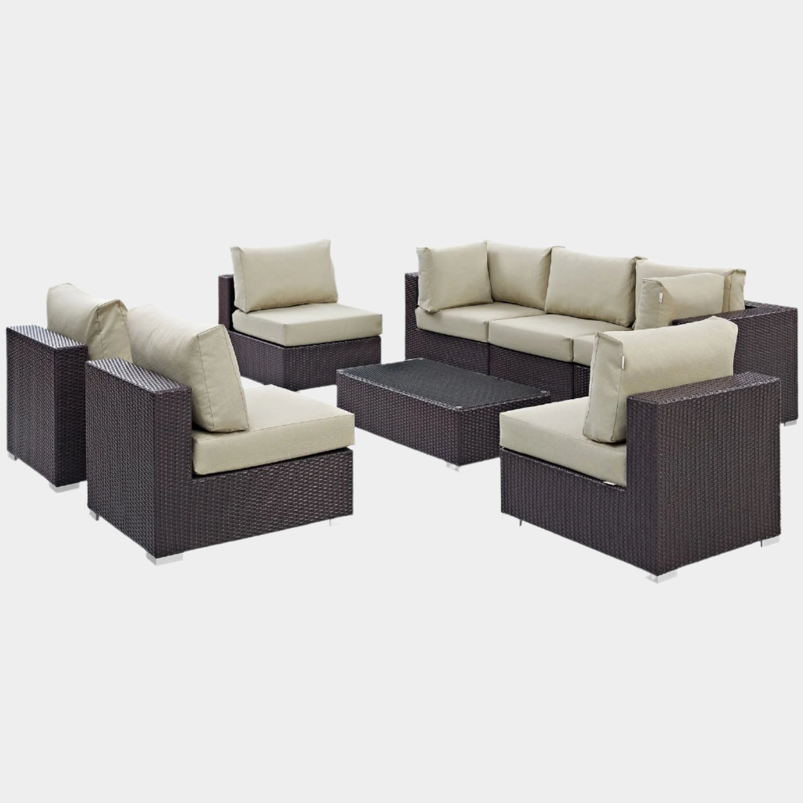 Convene 8 Piece Outdoor Patio Sectional Set