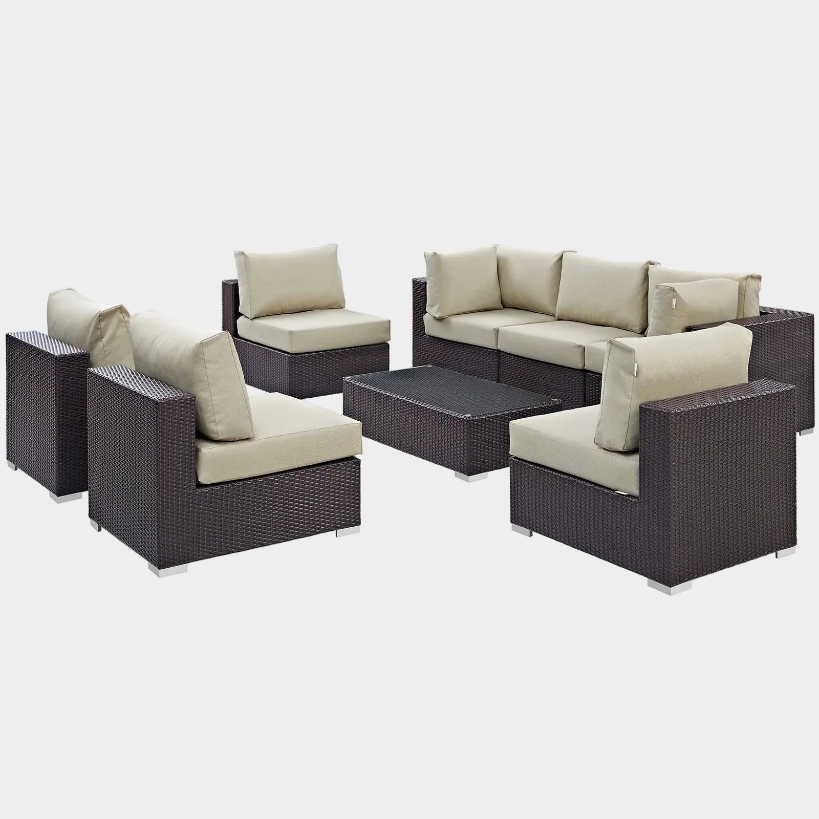 Convene 8 Piece Outdoor Patio Sectional Set