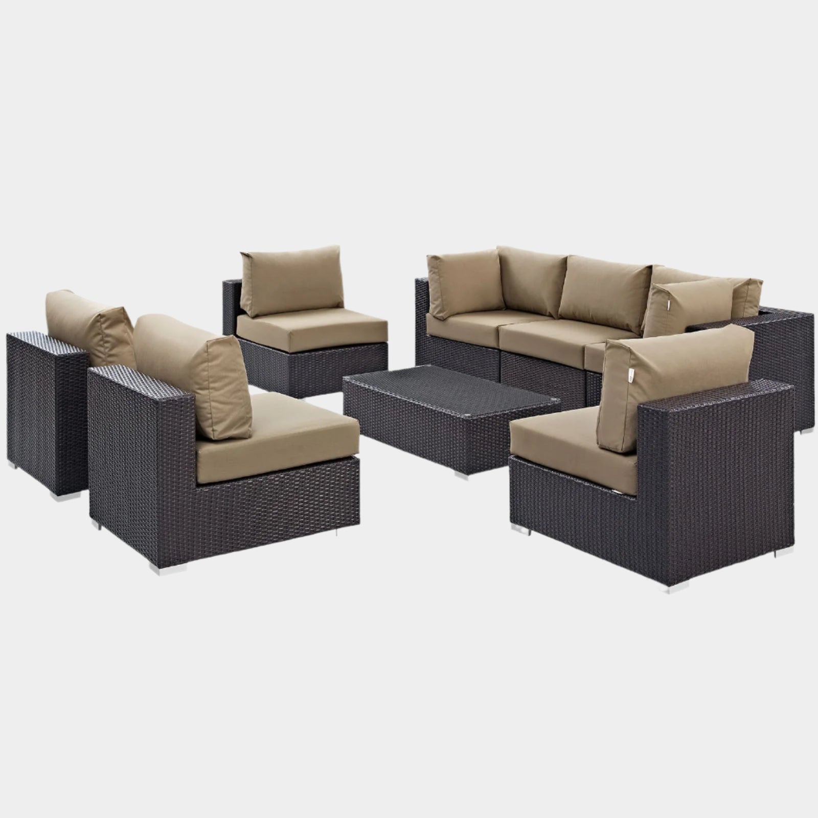 Convene 8 Piece Outdoor Patio Sectional Set