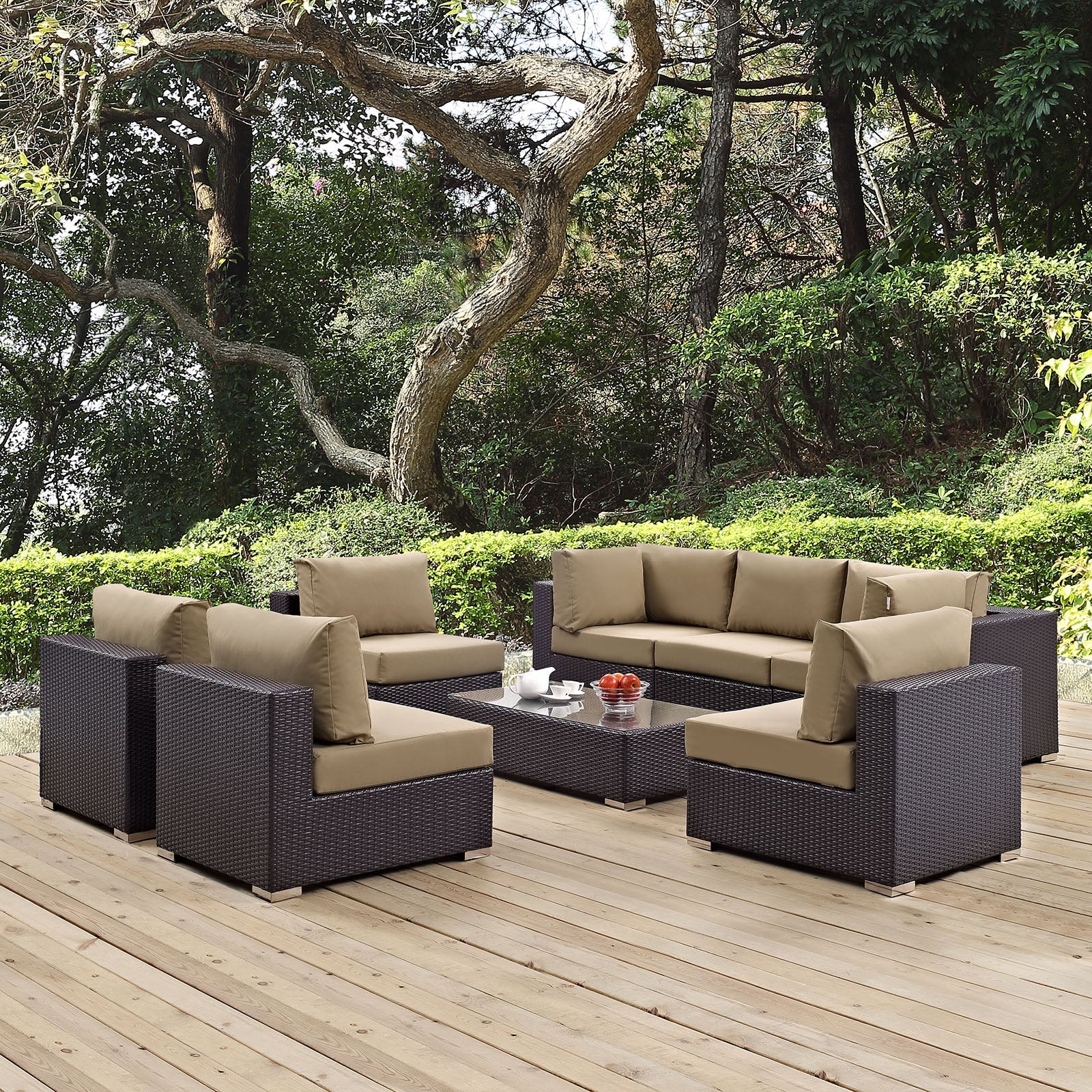 Convene 8 Piece Outdoor Patio Sectional Set