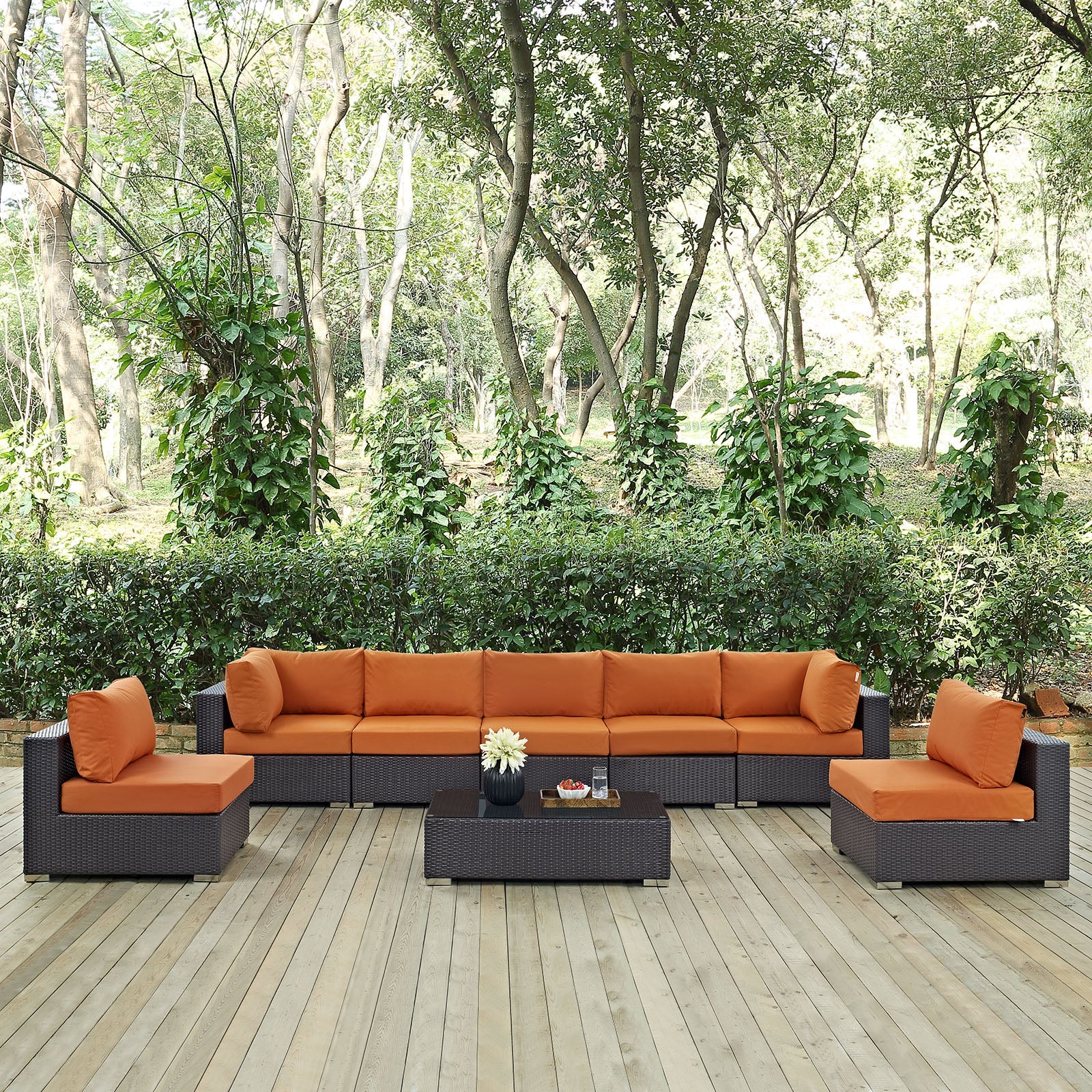 Convene 8 Piece Outdoor Patio Sectional Set