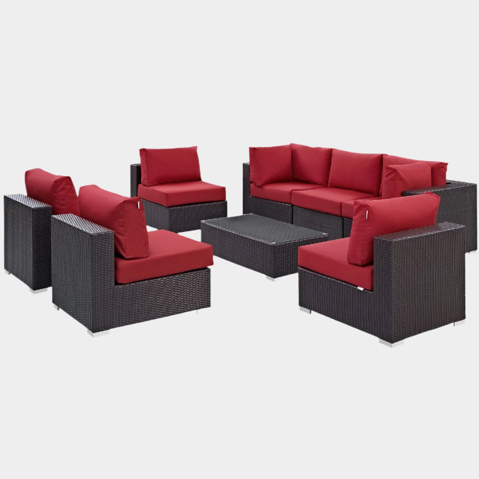 Convene 8 Piece Outdoor Patio Sectional Set