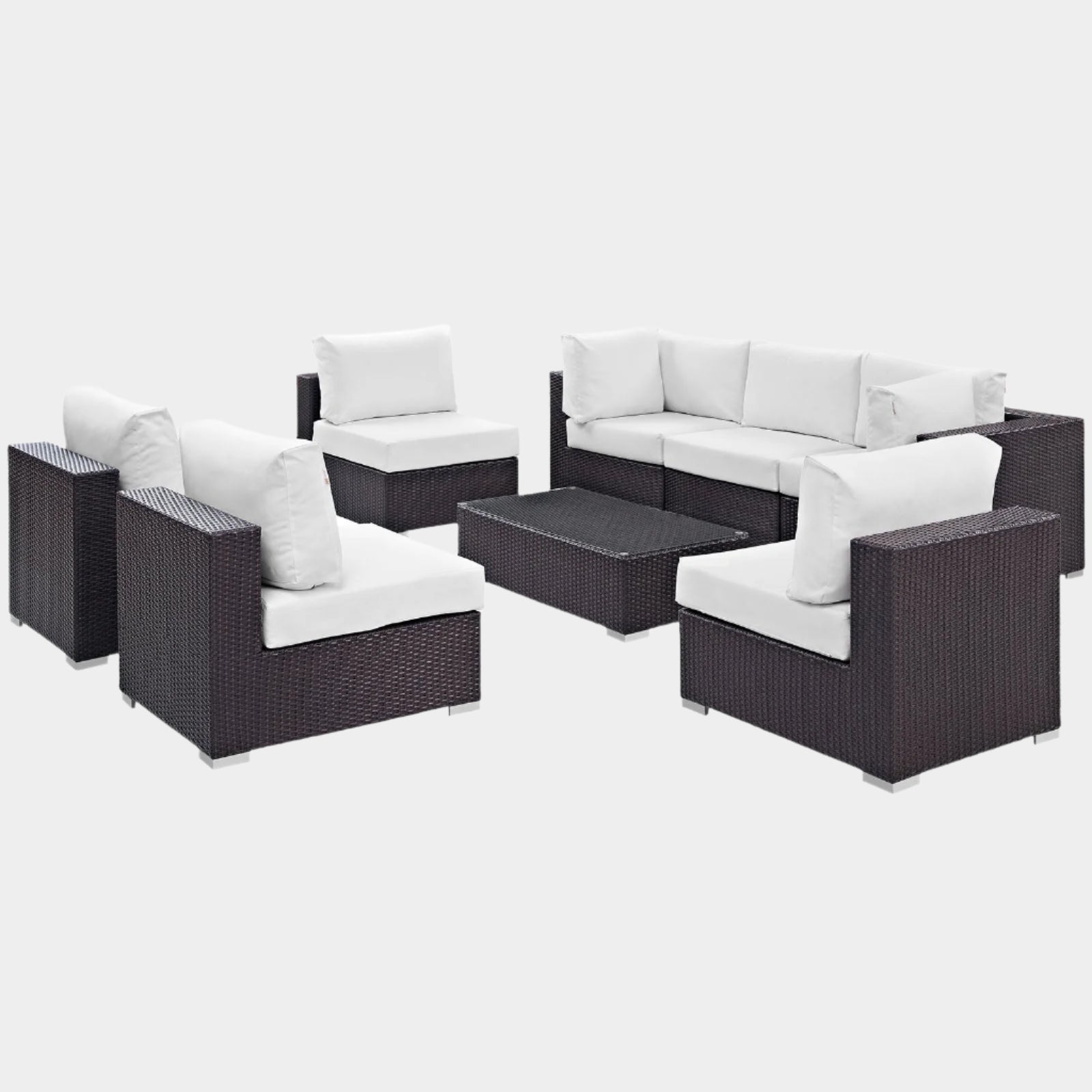 Convene 8 Piece Outdoor Patio Sectional Set