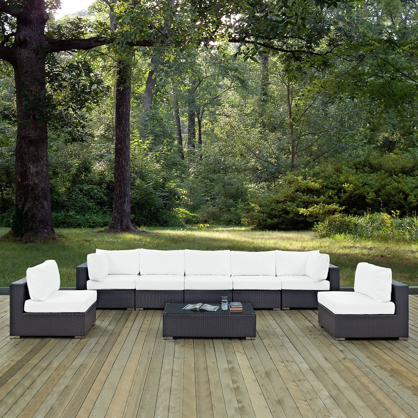 Convene 8 Piece Outdoor Patio Sectional Set