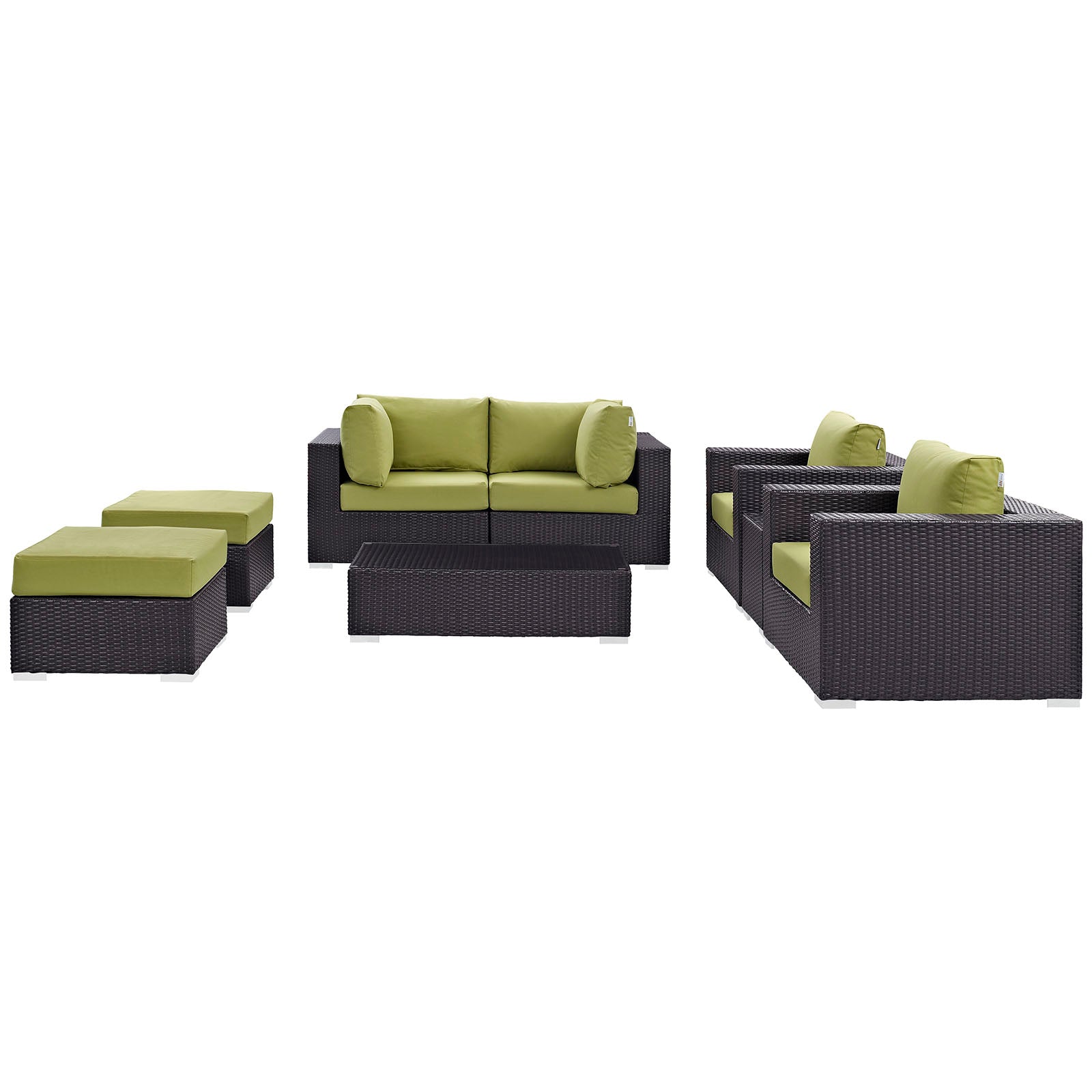 Convene 8 Piece Outdoor Patio Sectional Set