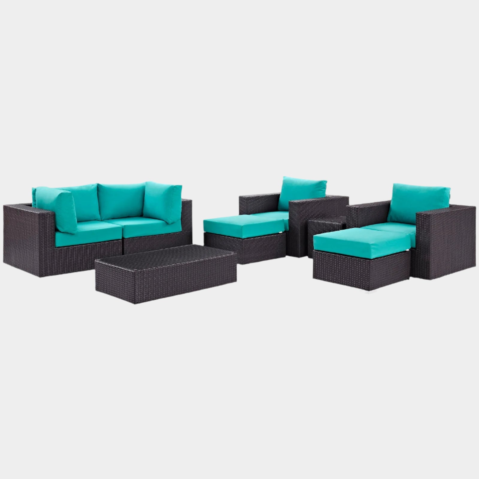 Convene 8 Piece Outdoor Patio Sectional Set