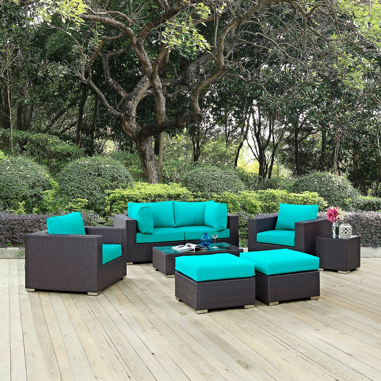 Convene 8 Piece Outdoor Patio Sectional Set