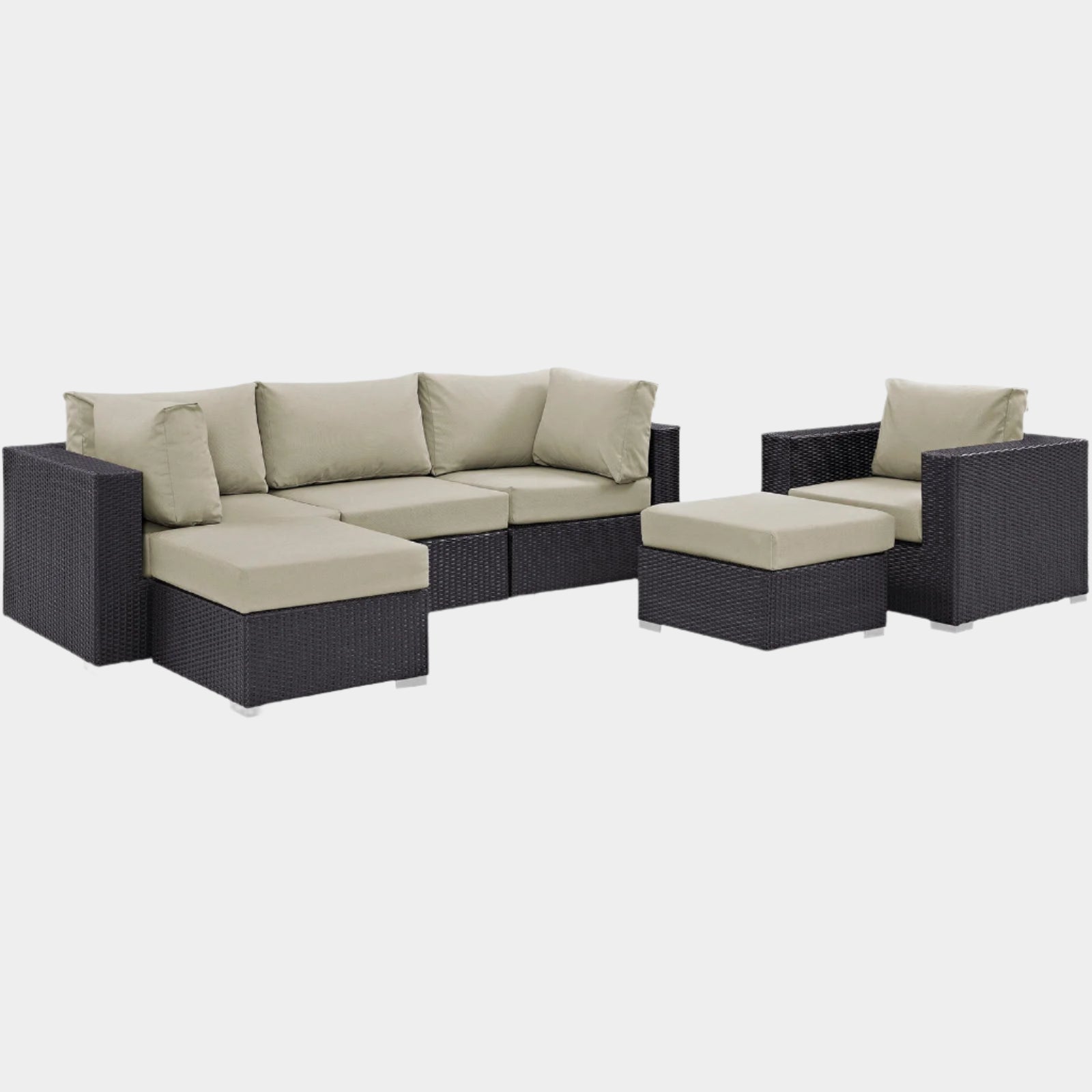 Convene 6 Piece Outdoor Patio Sectional Set