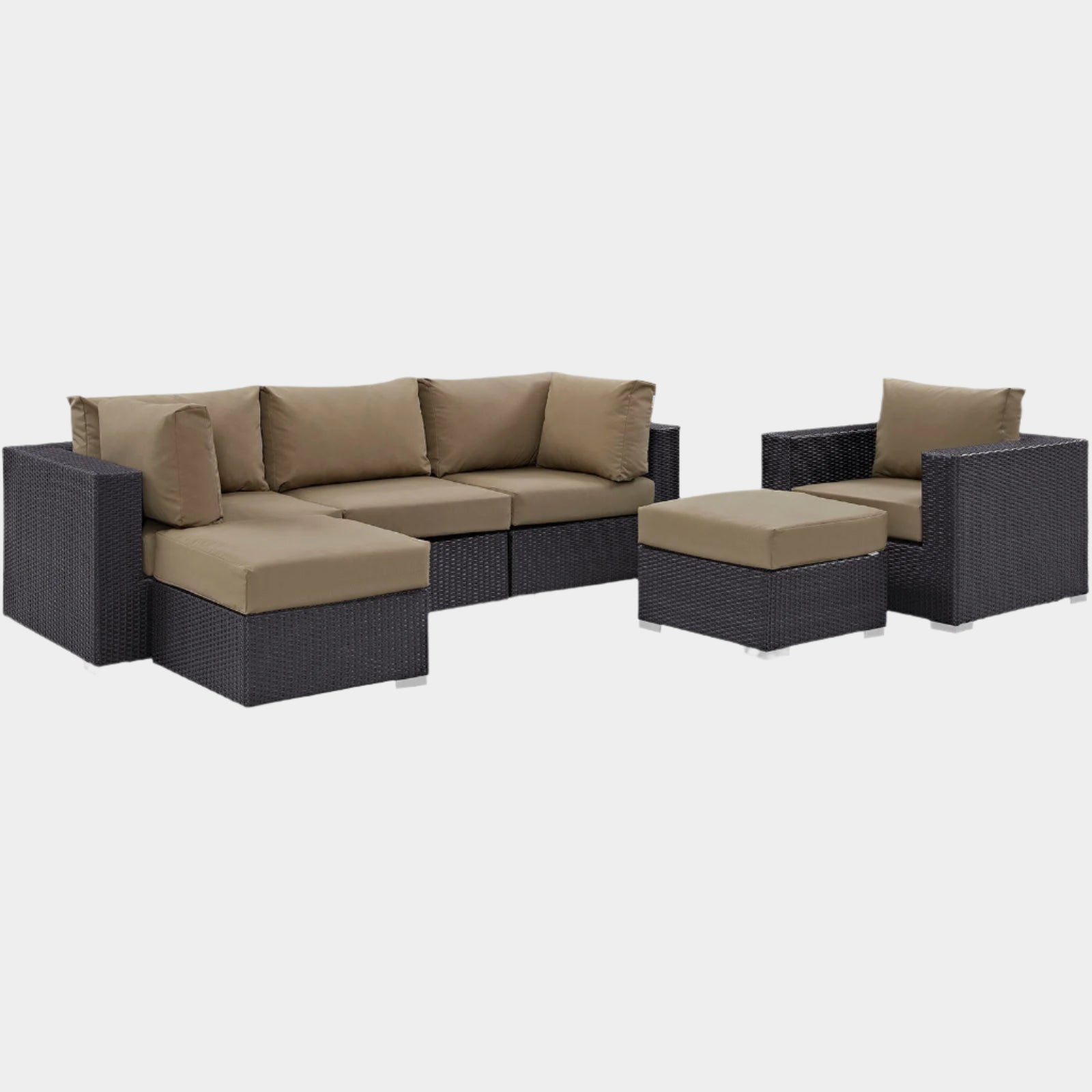 Convene 6 Piece Outdoor Patio Sectional Set