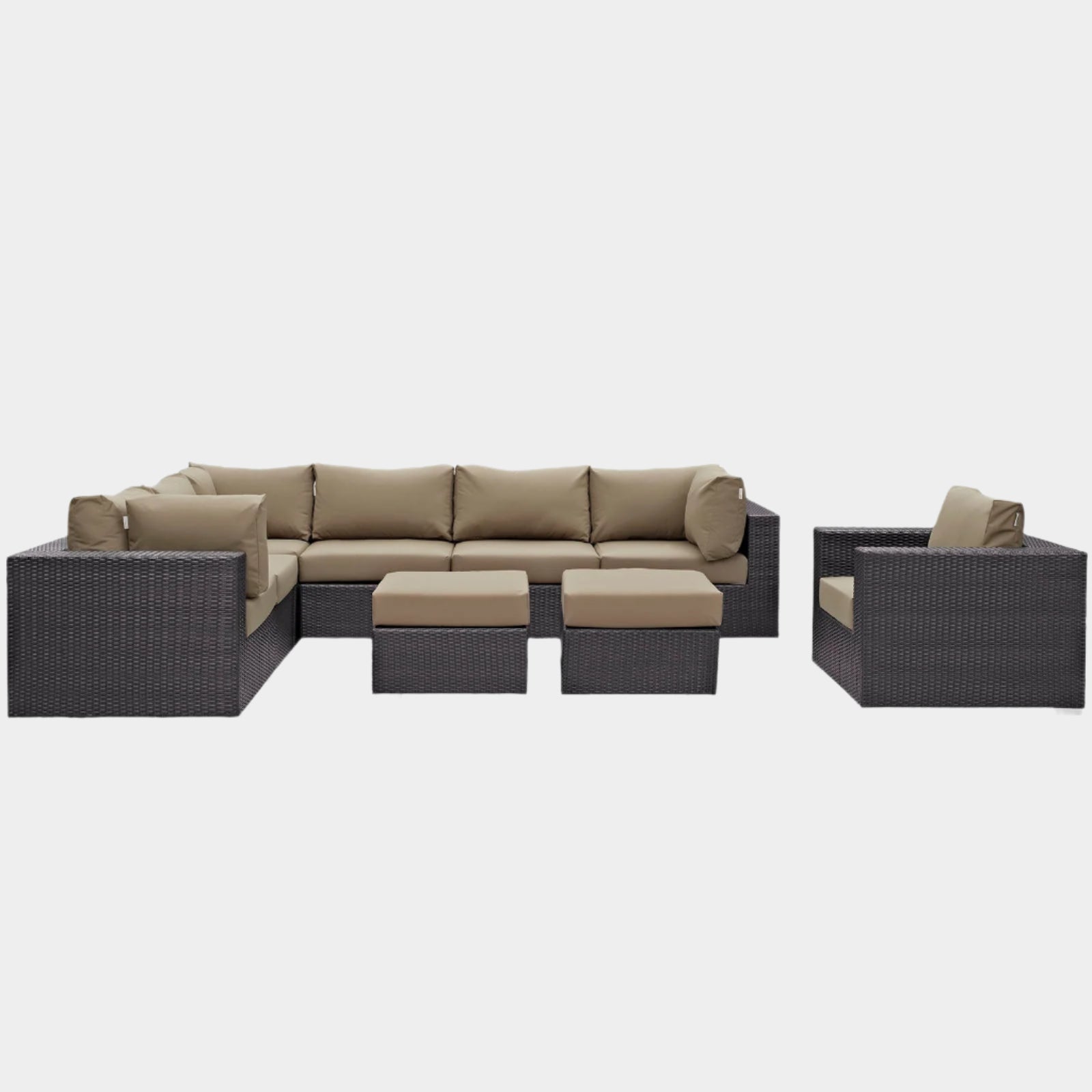 Convene 9 Piece Outdoor Patio Sectional Set