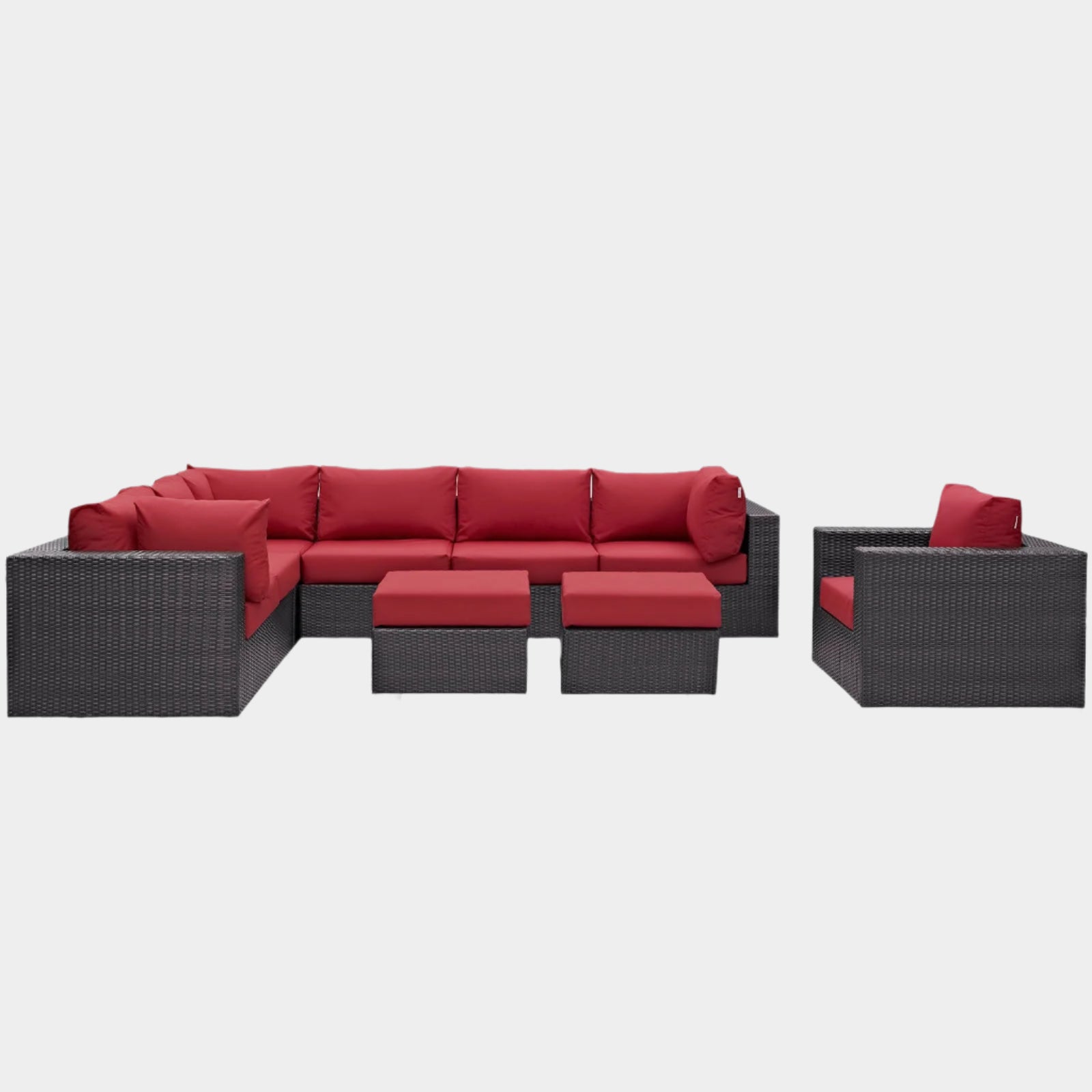 Convene 9 Piece Outdoor Patio Sectional Set