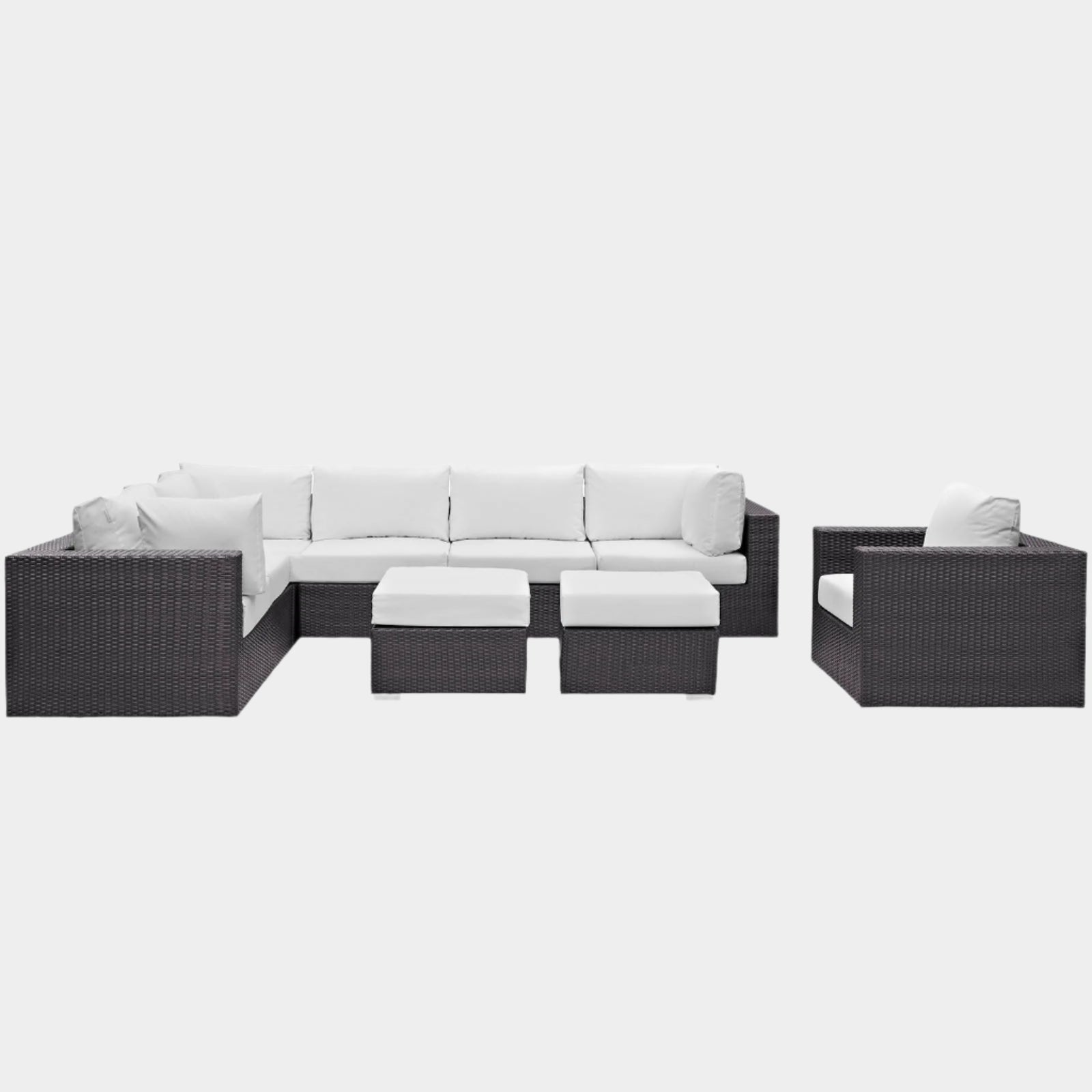 Convene 9 Piece Outdoor Patio Sectional Set