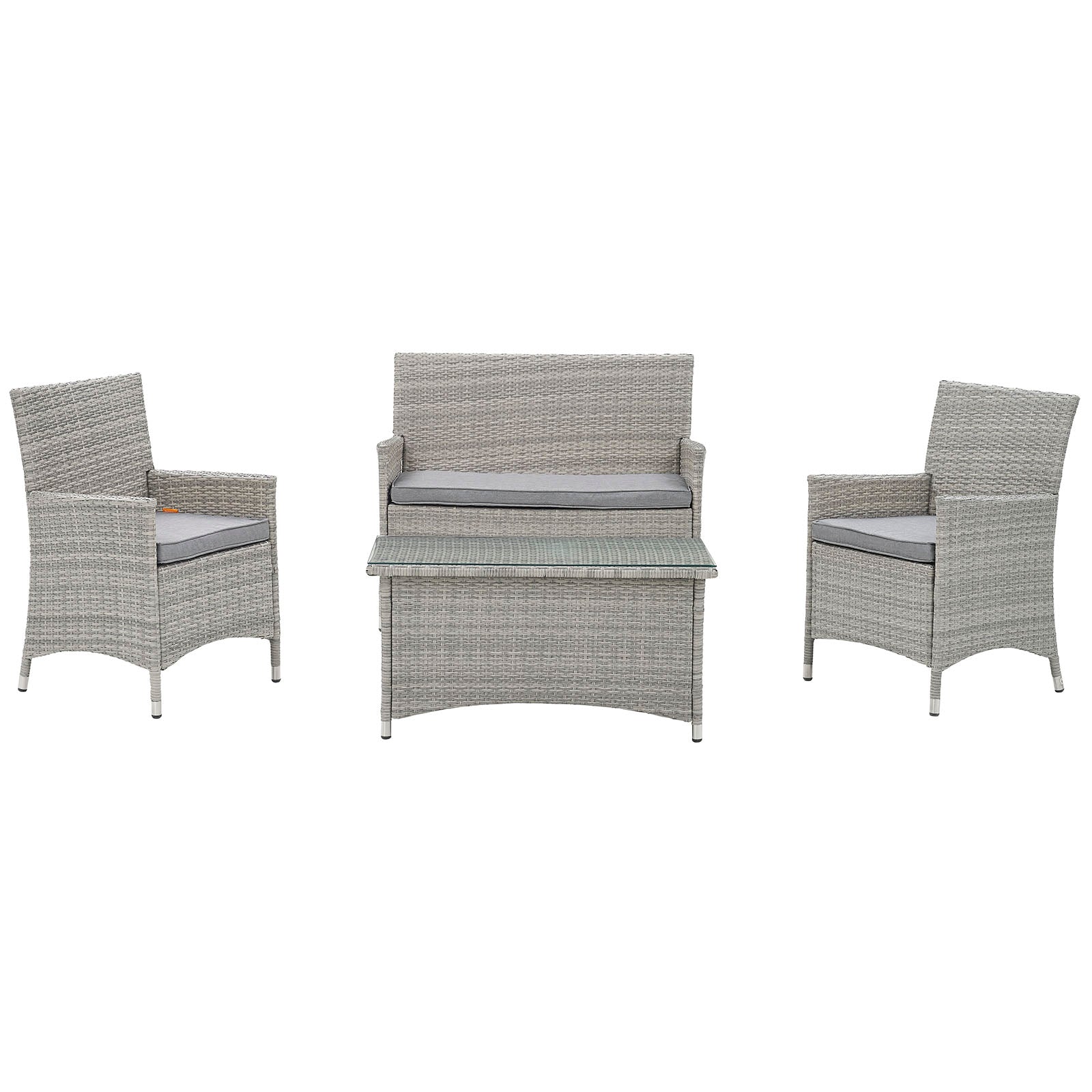 Bridge 4 Piece Outdoor Patio Patio Conversation Set