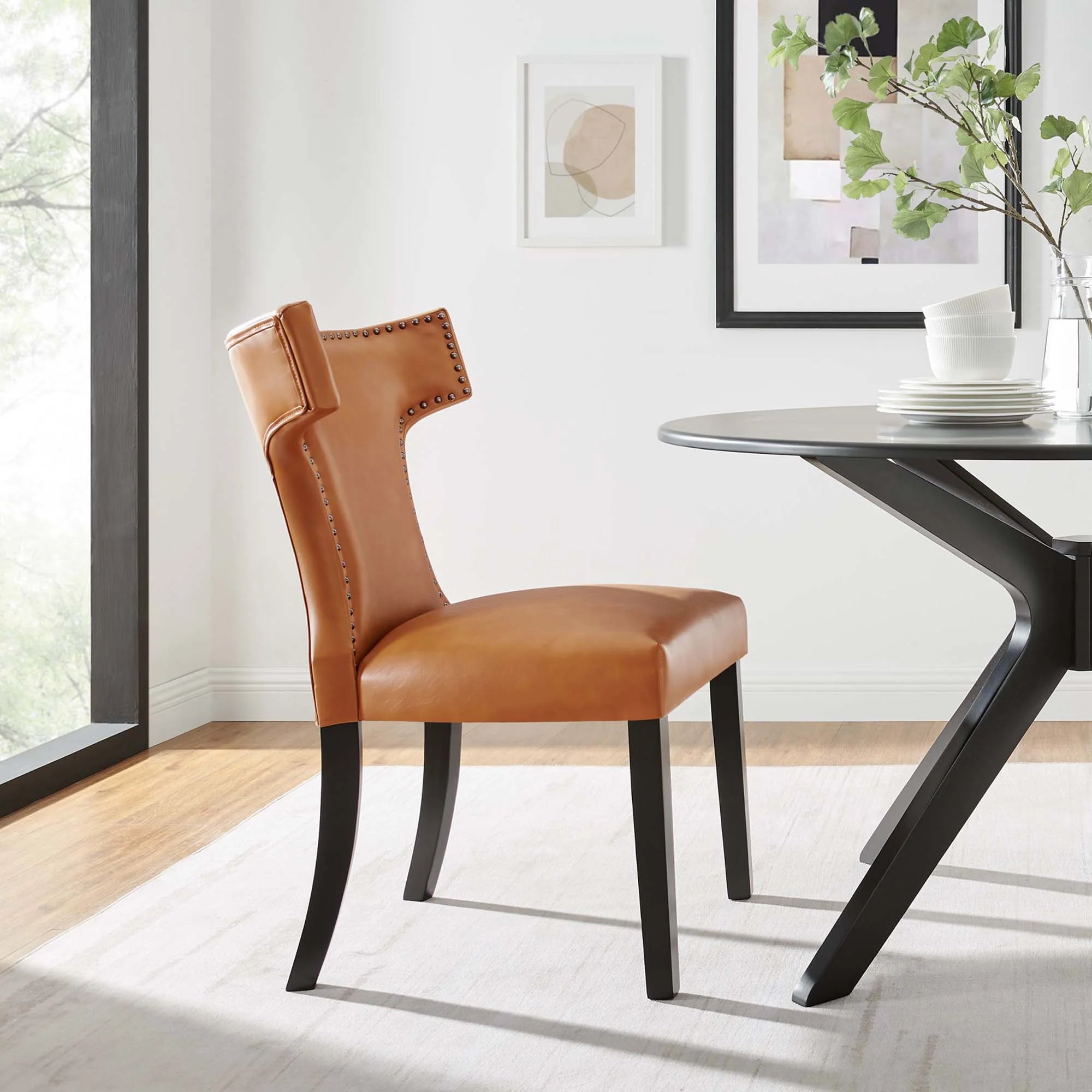 Curve Vegan Leather Dining Chair