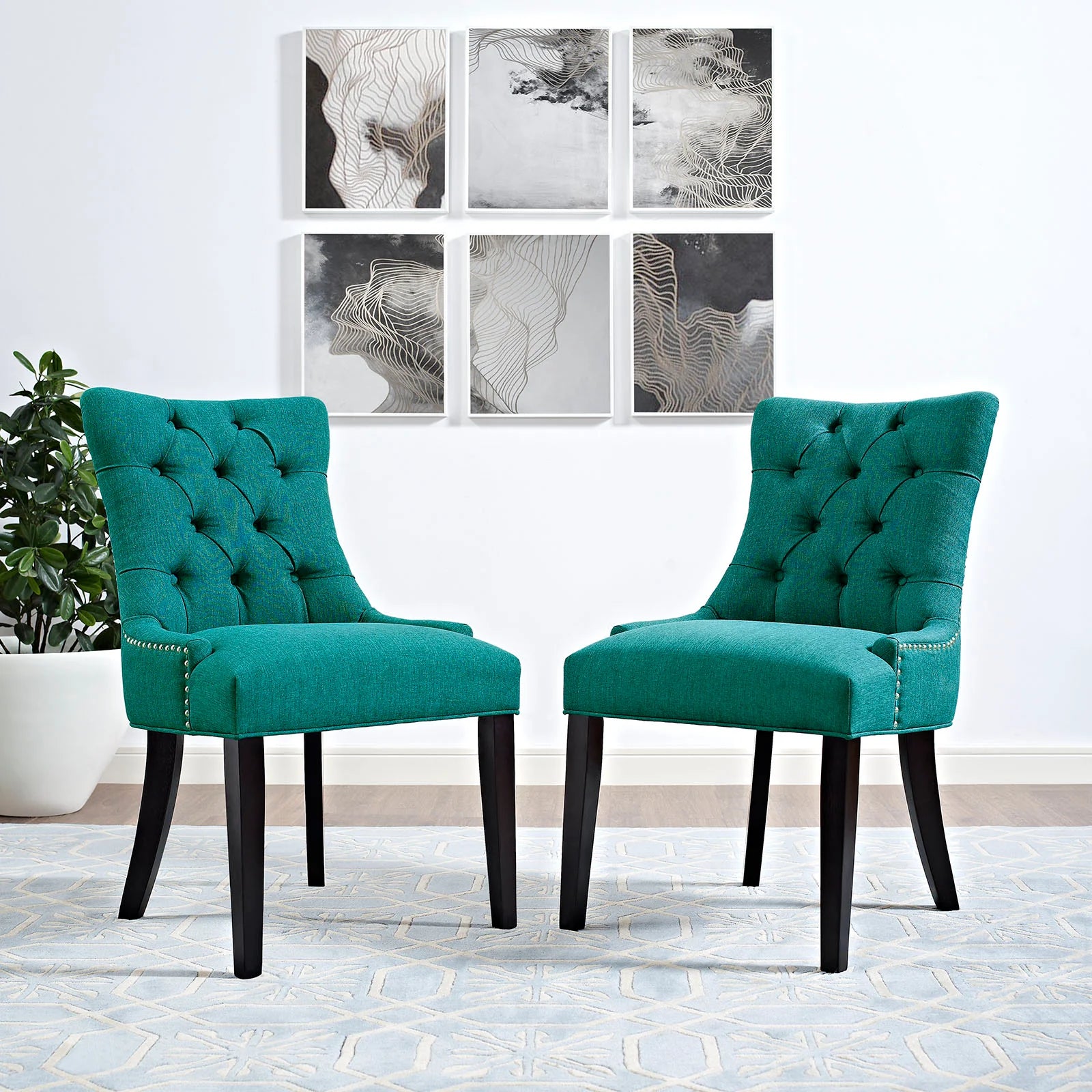 Regent Tufted Fabric Dining Chair