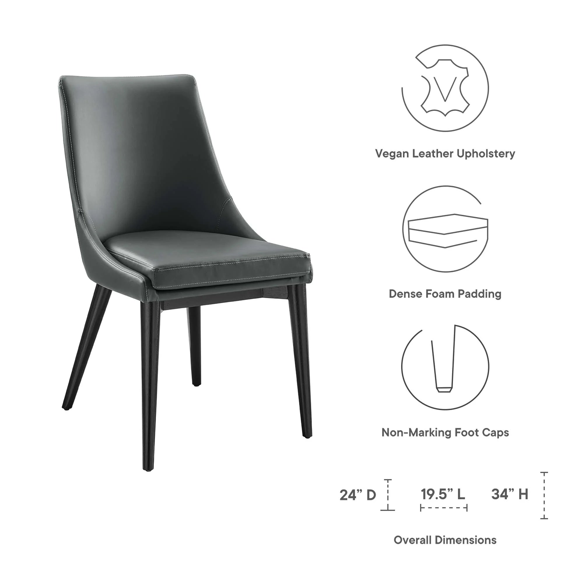 Viscount Vegan Leather Dining Chair