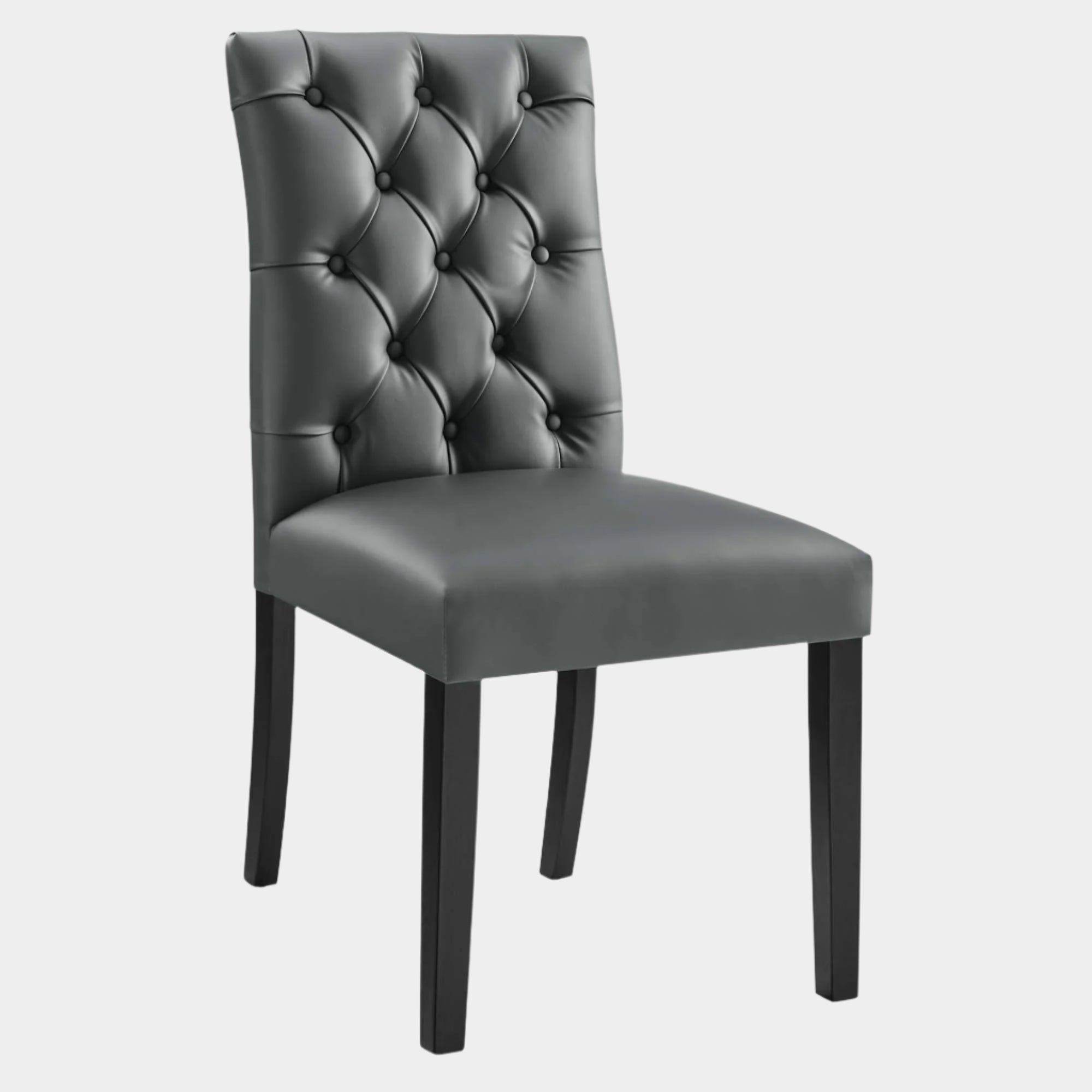 Duchess Button Tufted Vegan Leather Dining Chair