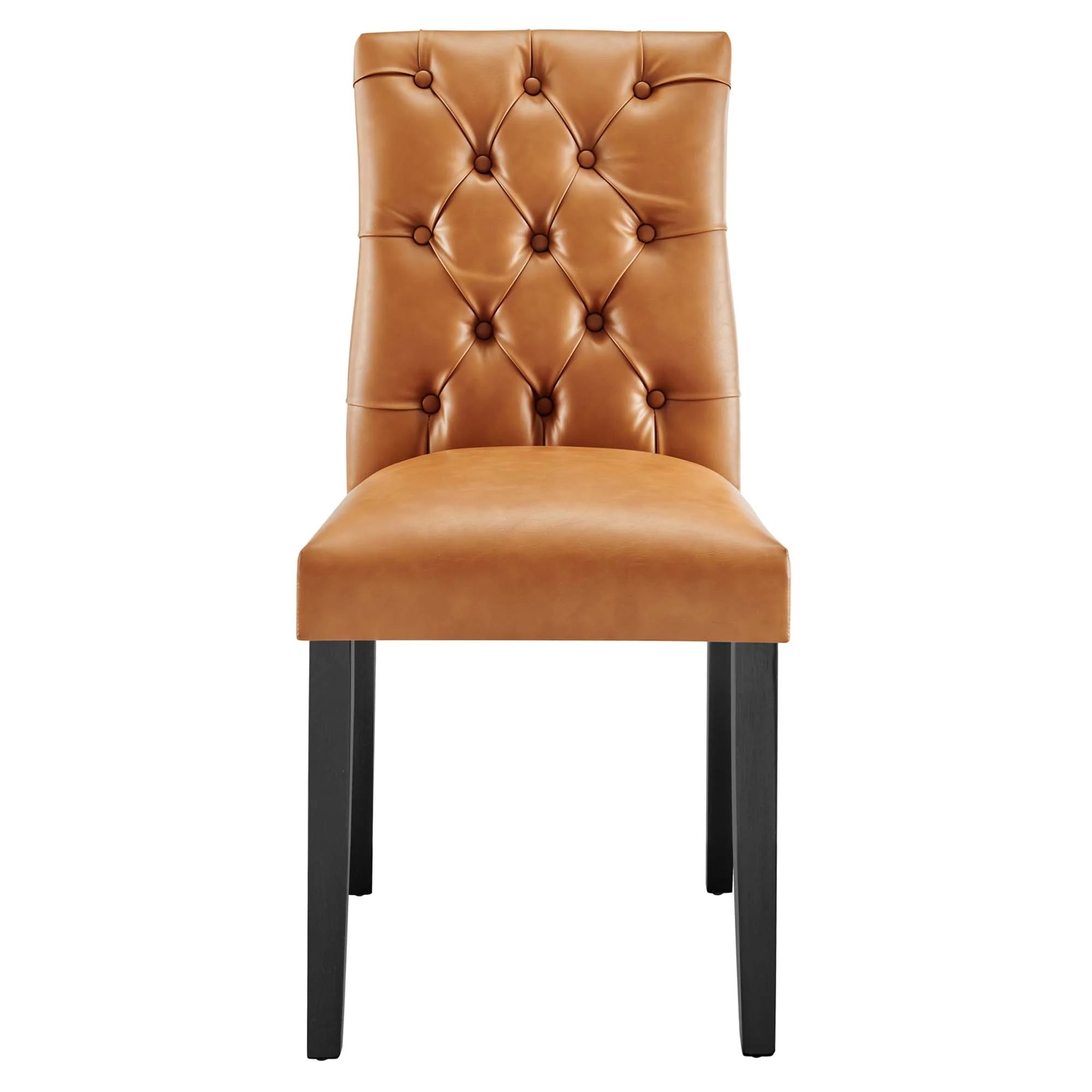 Duchess Button Tufted Vegan Leather Dining Chair