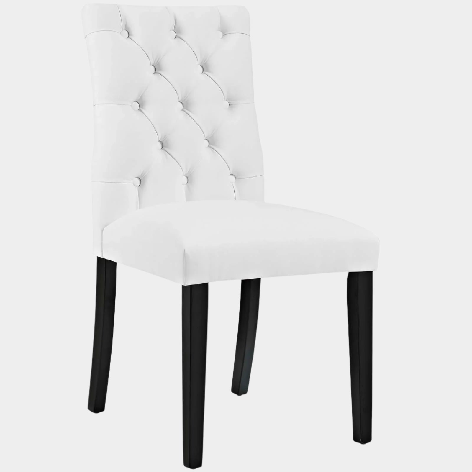 Duchess Button Tufted Vegan Leather Dining Chair