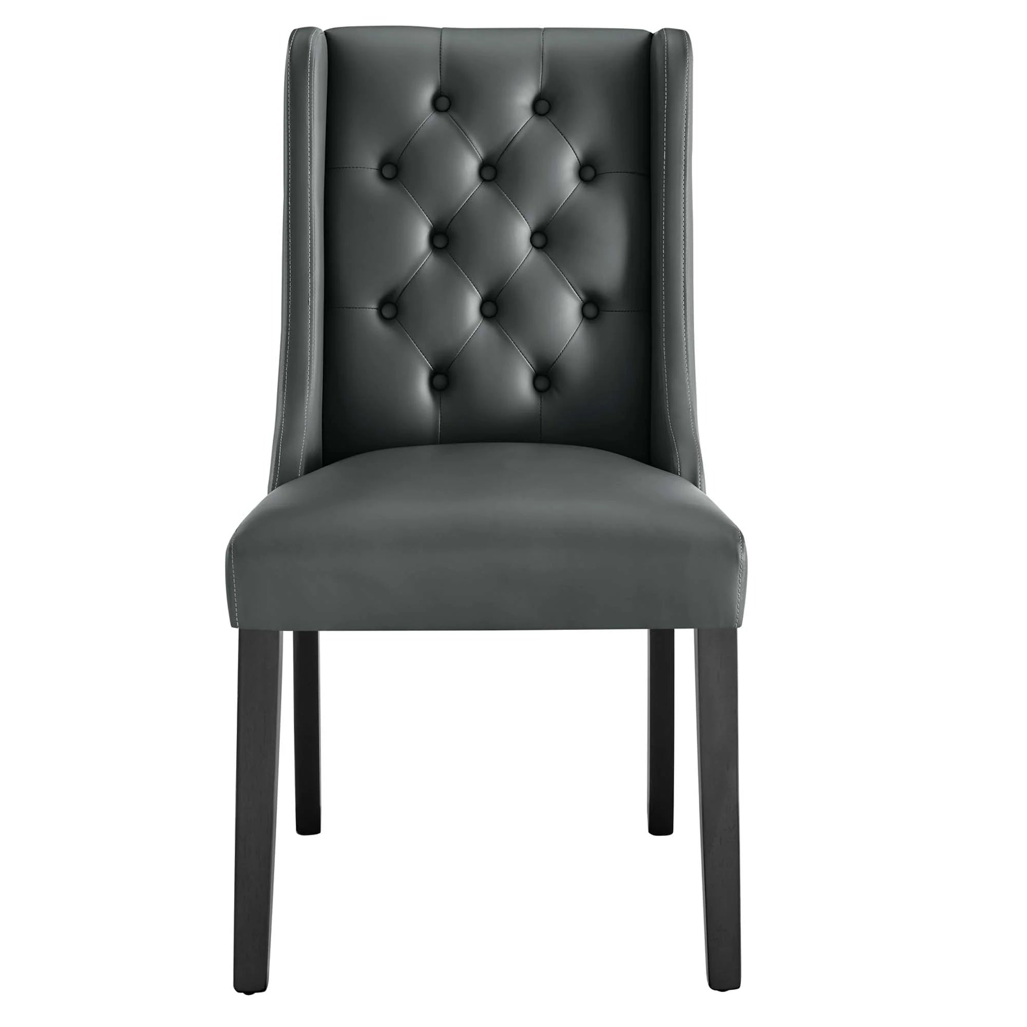 Baronet Button Tufted Vegan Leather Dining Chair