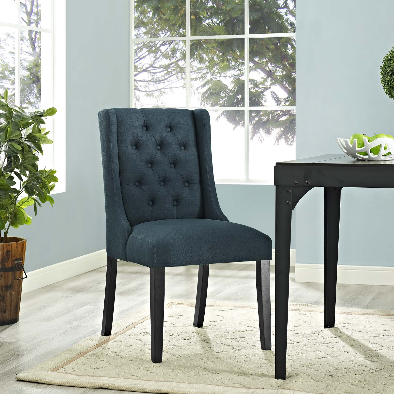 Baronet Button Tufted Fabric Dining Chair