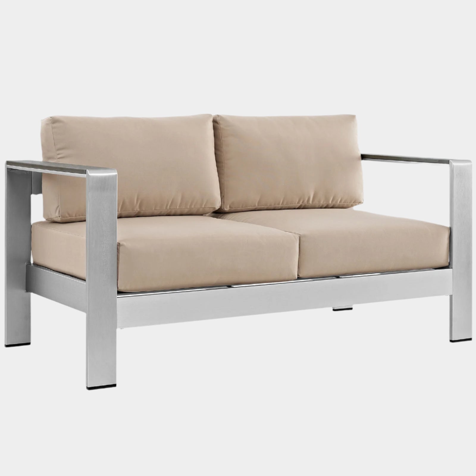 Shore Outdoor Patio Aluminum Loveseat