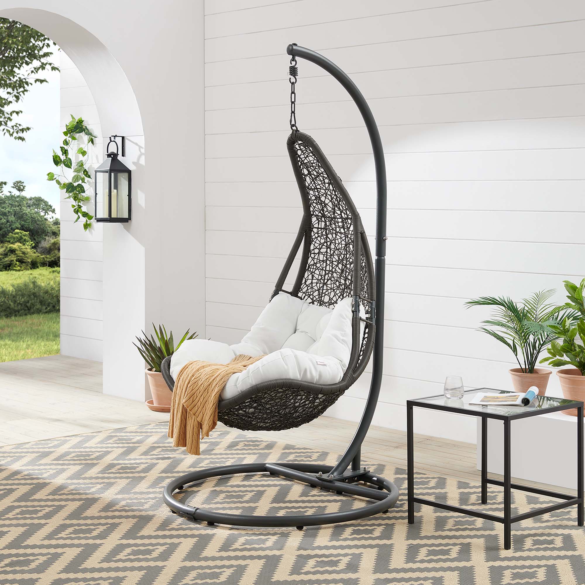 Abate Wicker Rattan Outdoor Patio Swing Chair