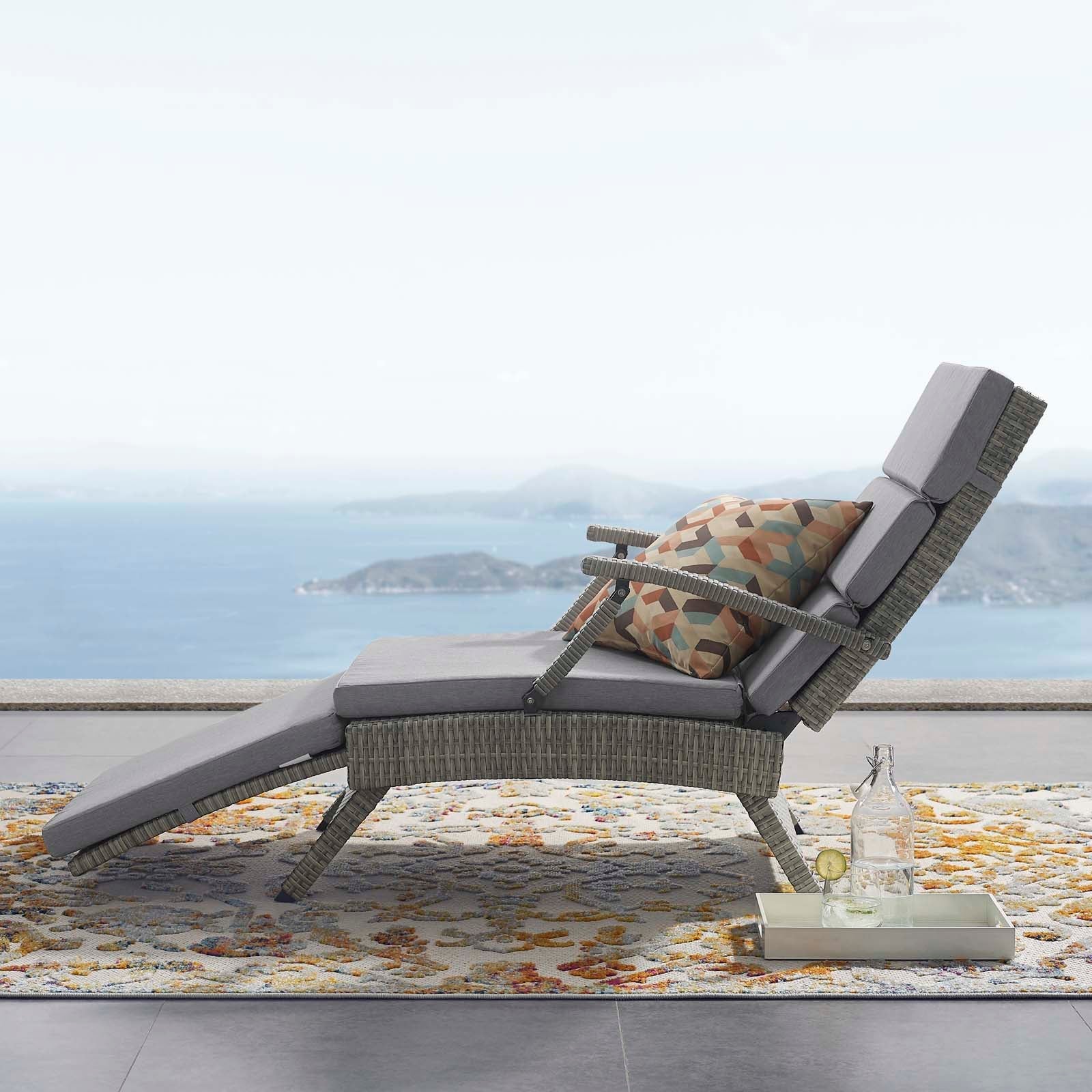 Envisage Chaise Outdoor Patio Wicker Rattan Lounge Chair