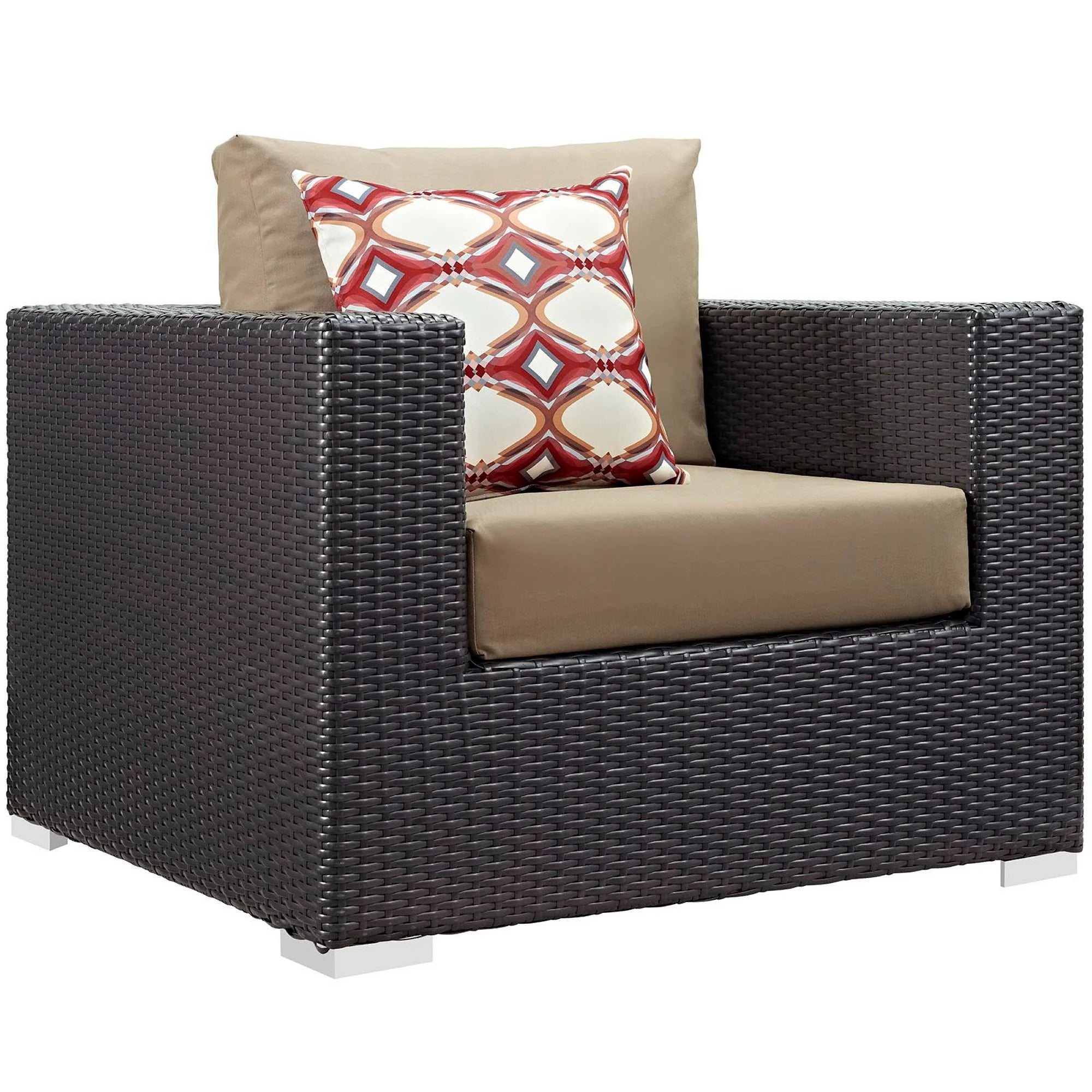 Convene 7 Piece Outdoor Sectional Set in Espresso Mocha