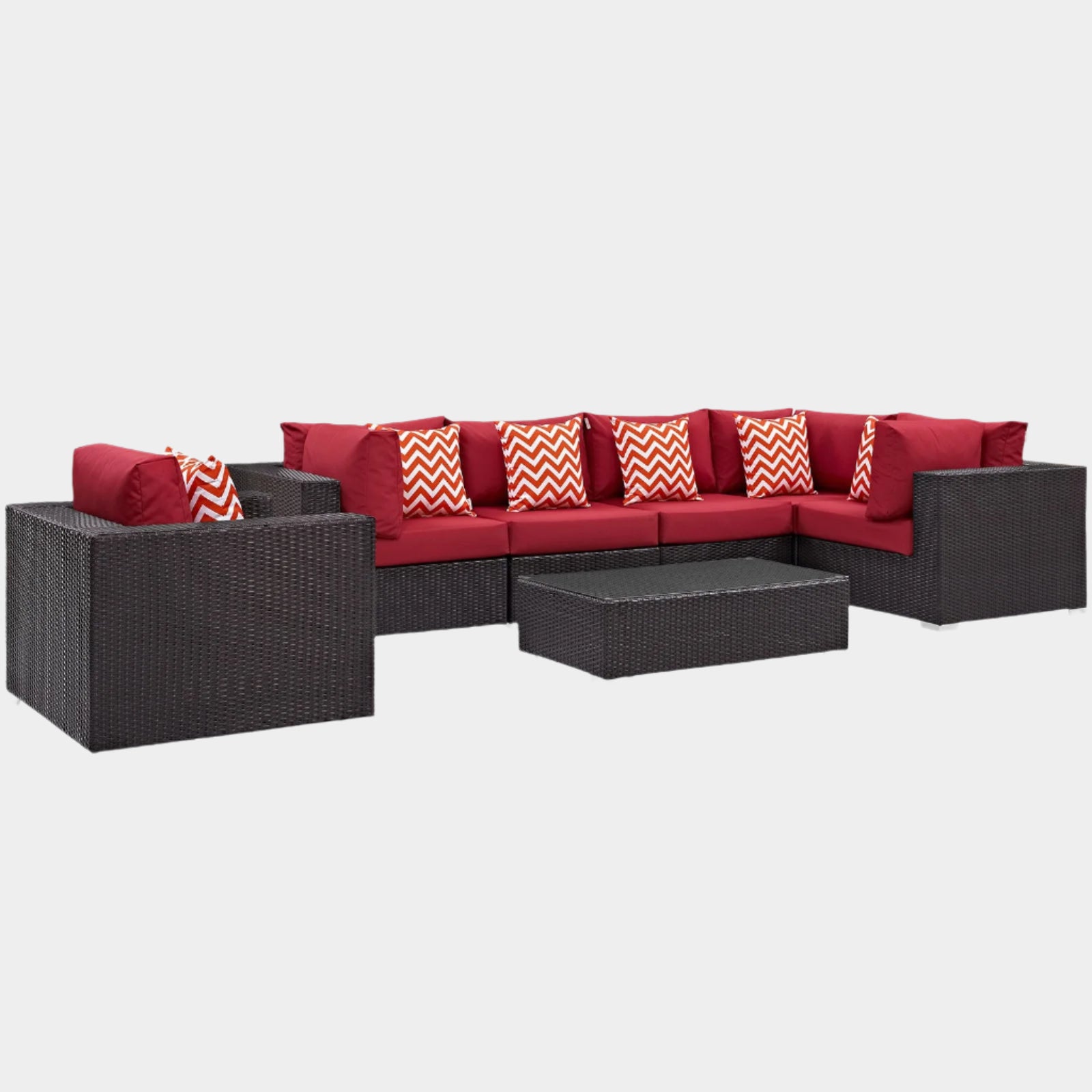 Convene 7 Piece Outdoor Patio Sectional Set