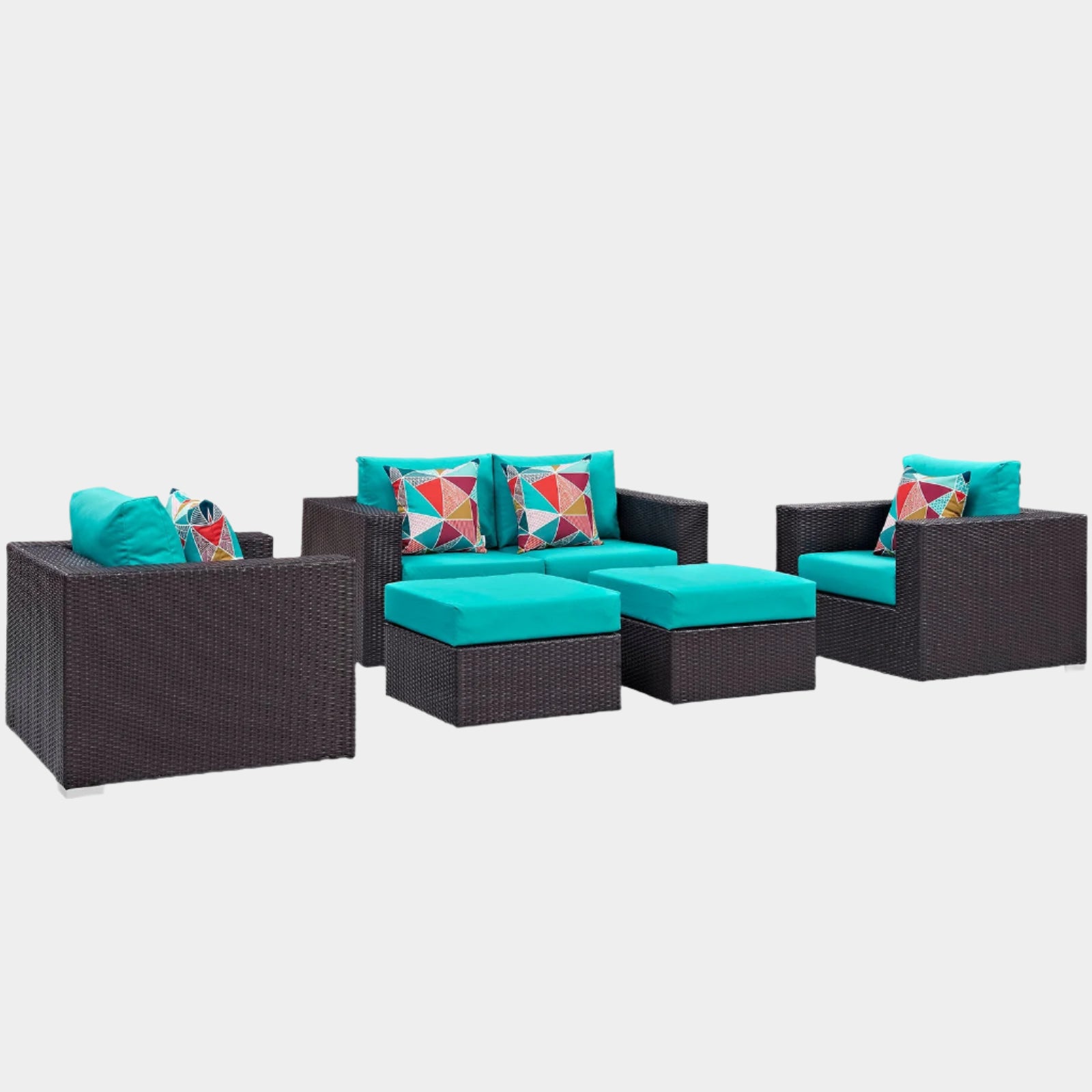 Convene 5 Piece Outdoor Patio Sofa Set